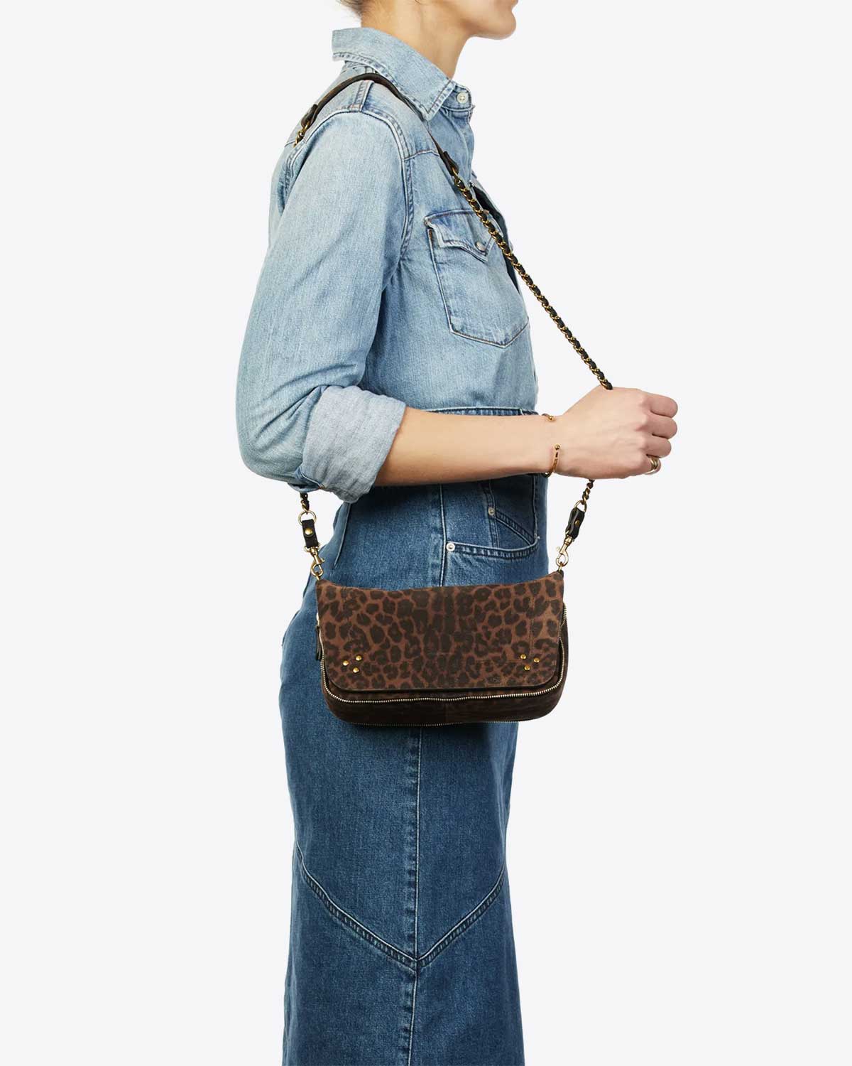 Accessoires  Sac Bobi S en cuir imprimé léopard  Jérôme Dreyfuss
