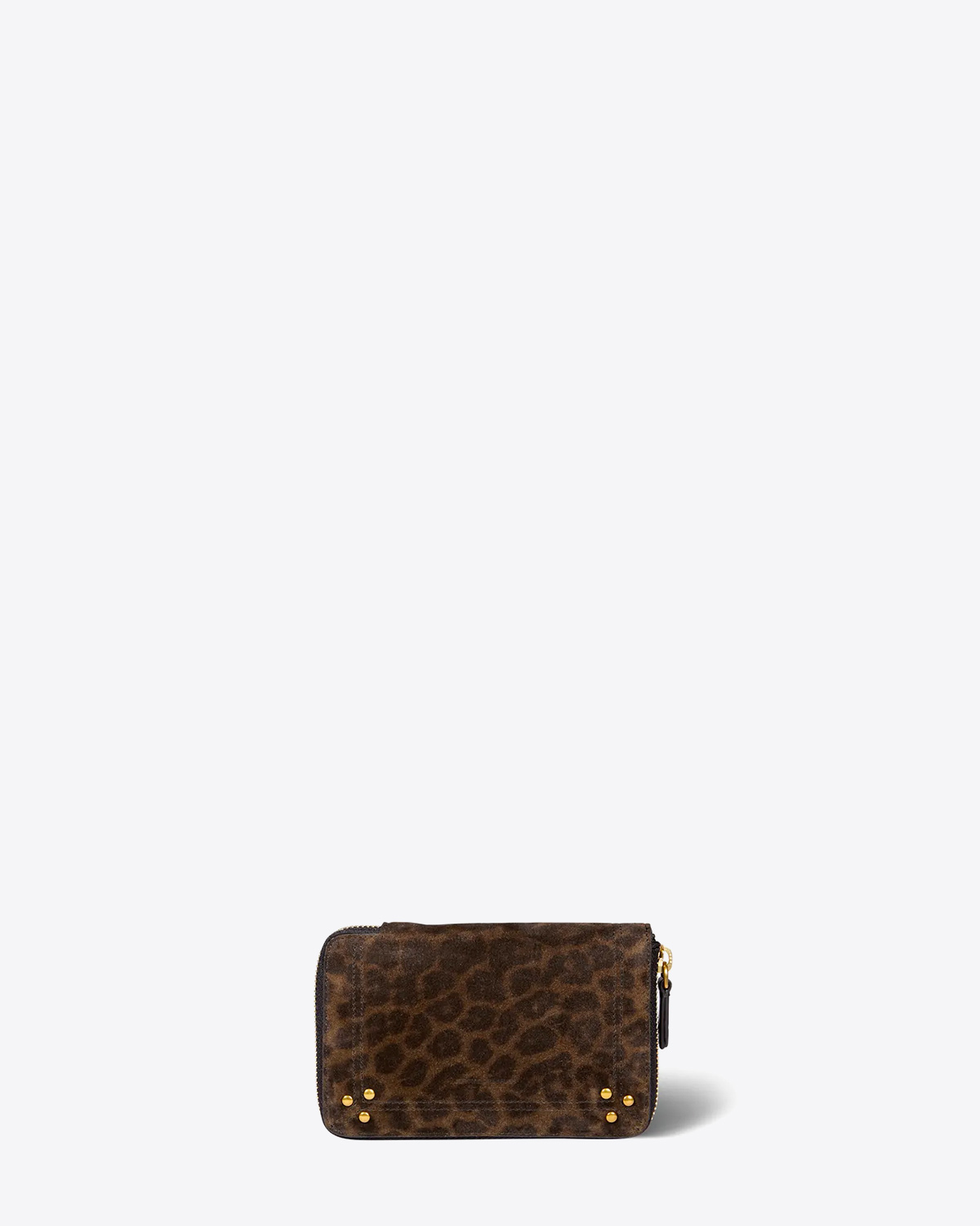 Jérôme Dreyfuss Portefeuille Julien – Cuir Suédé Léopard Kaki