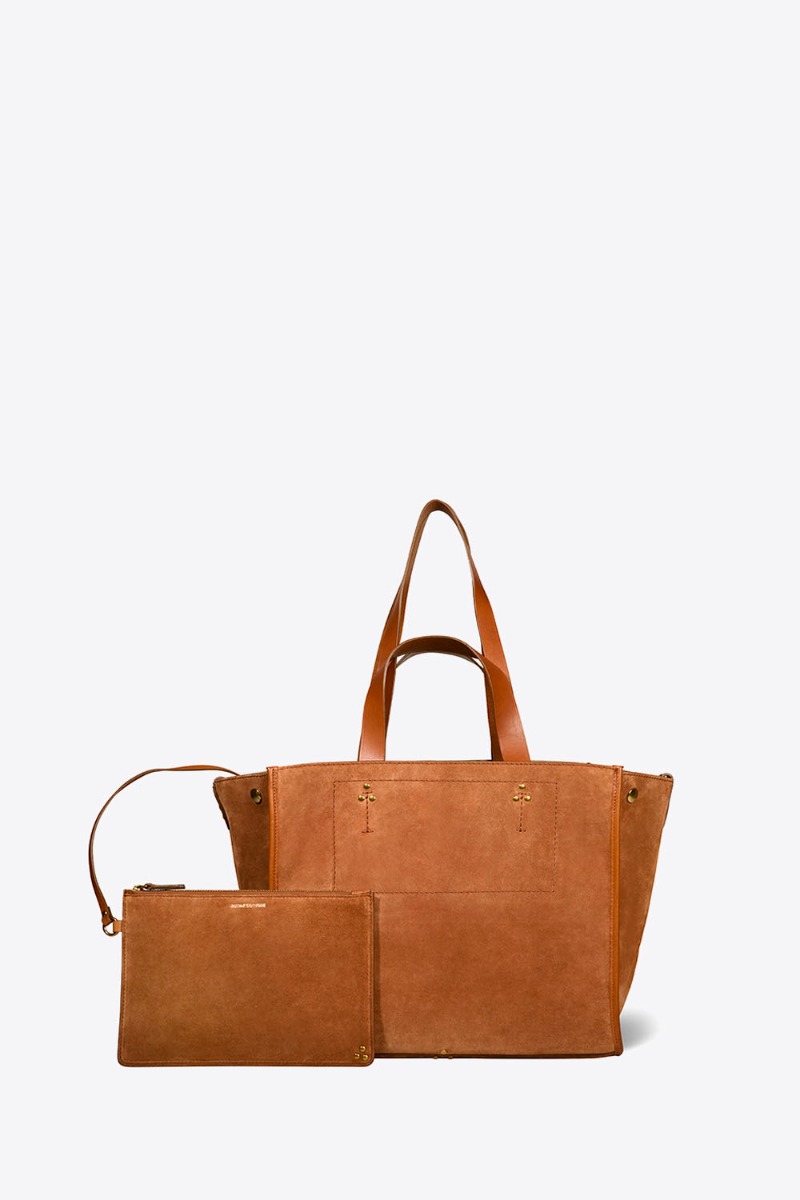 Jérôme Dreyfuss Sac Léon M – Cuir Suédé Caramel