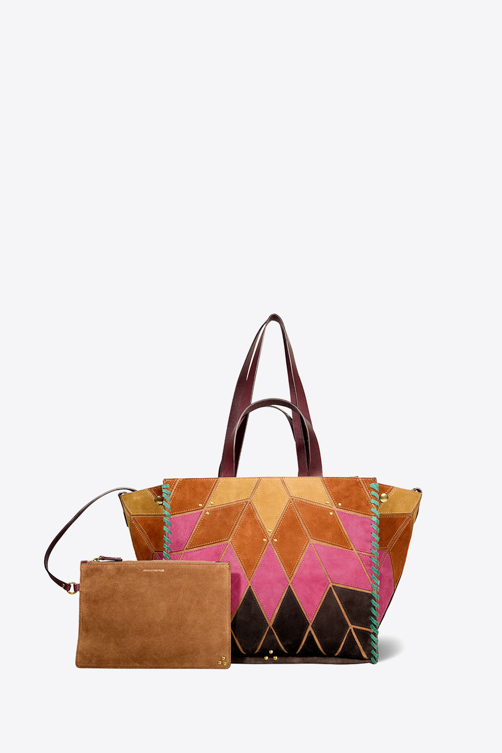 Jérôme Dreyfuss Sac Léon M – Cuir Suédé Coucher de Soleil