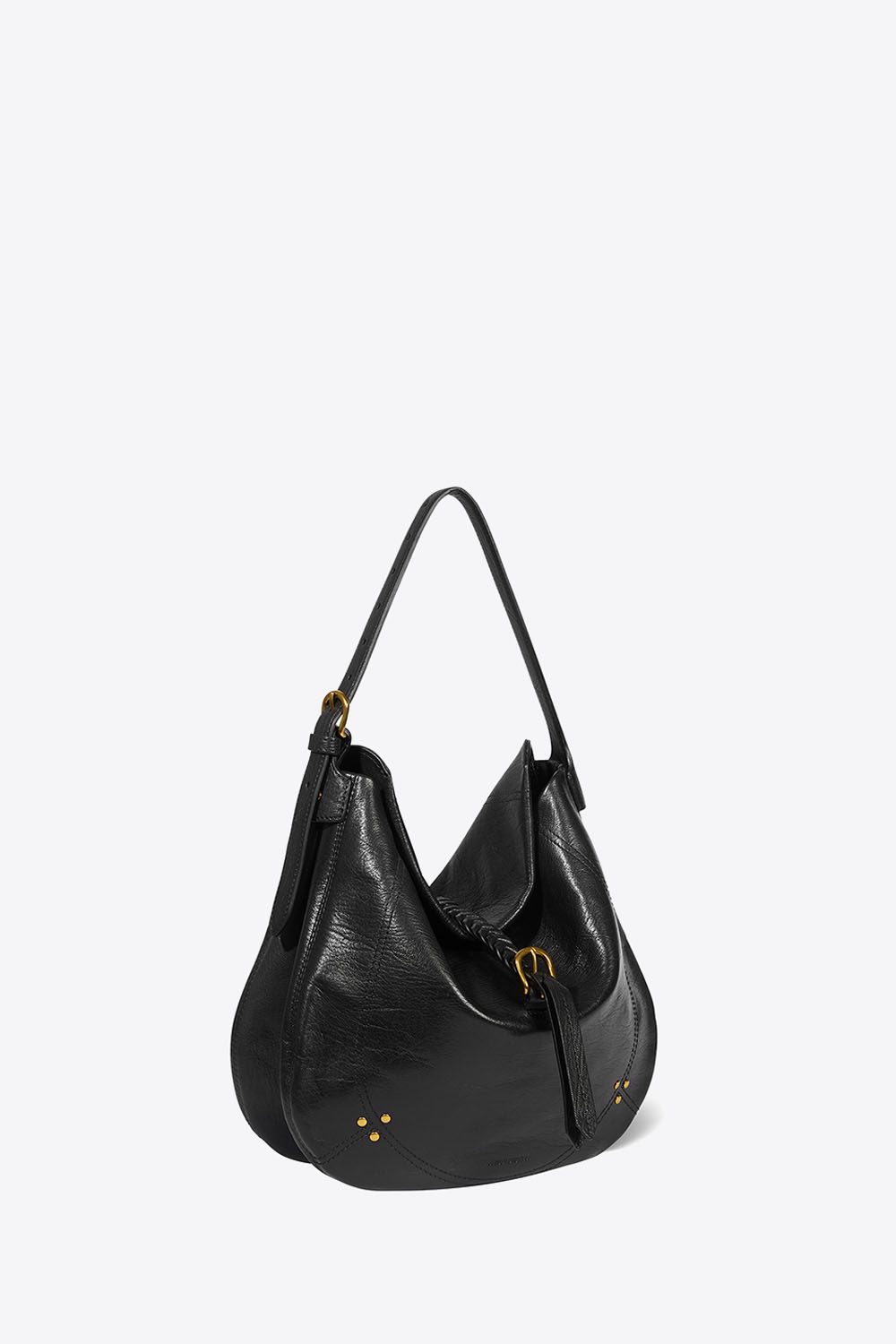 Jérôme Dreyfuss Sac Luis – Cuir Chèvre Noir Grainé