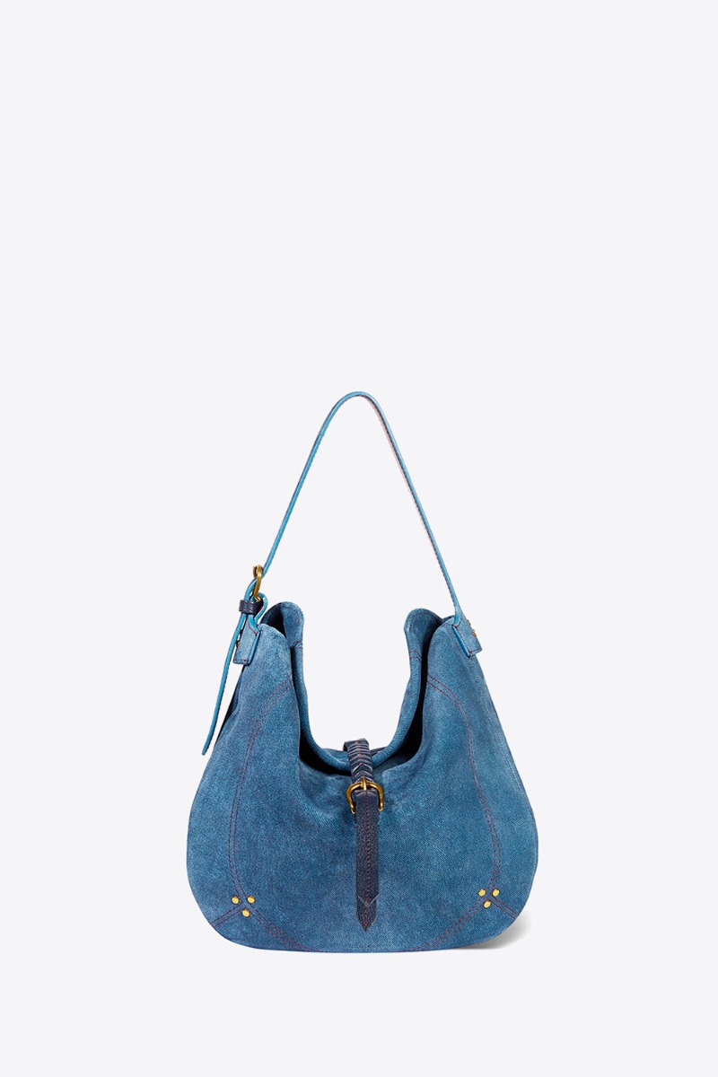 Jérôme Dreyfuss Sac Luis – Cuir Suédé Jeans
