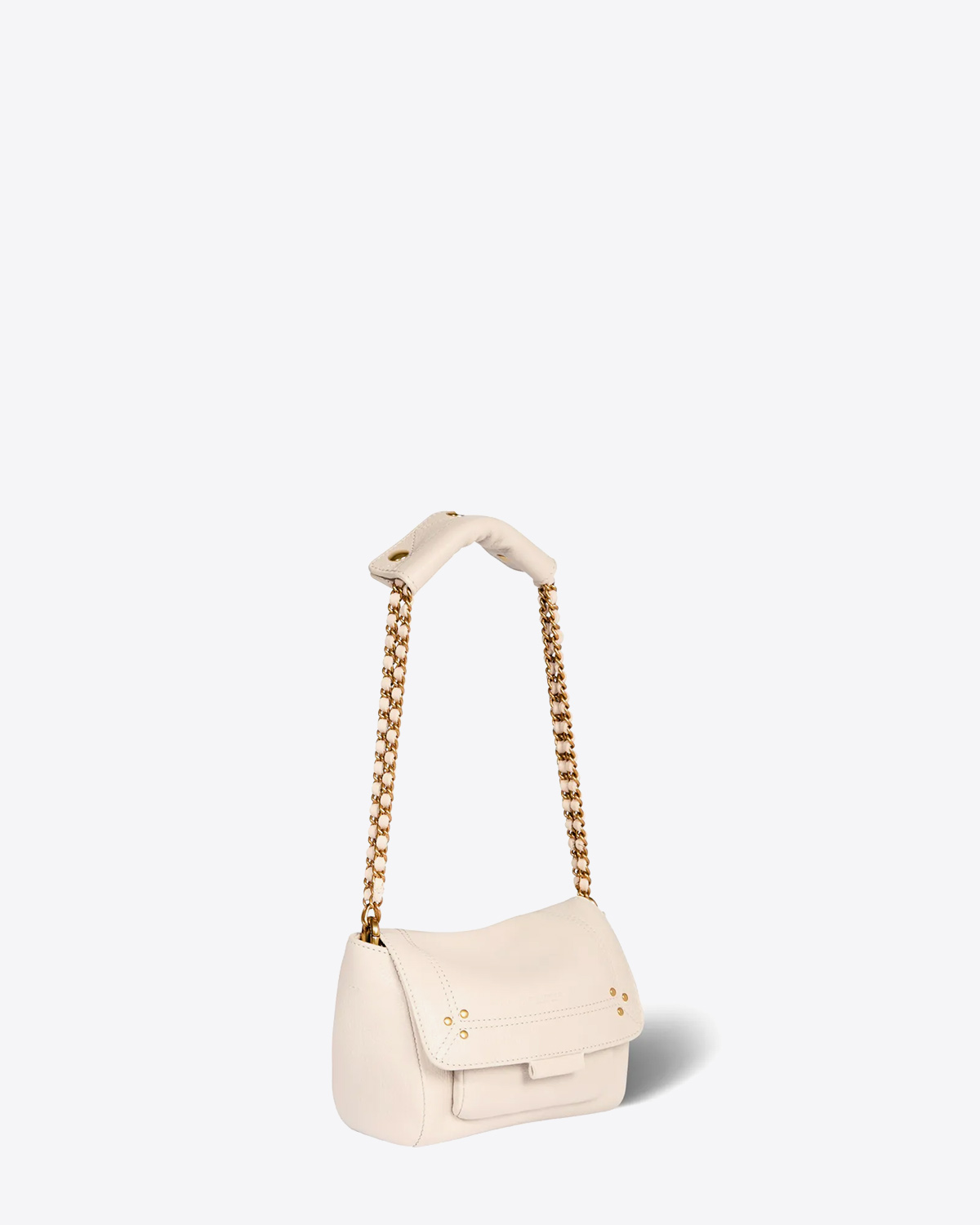 Jérôme Dreyfuss Sac Lulu S – Cuir Ecru Grainé