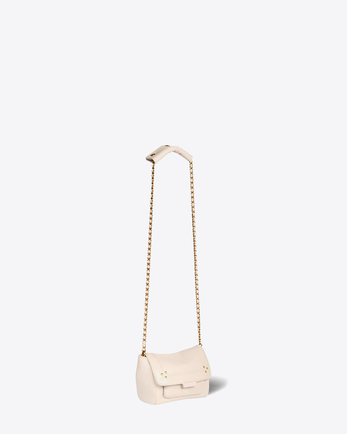Jérôme Dreyfuss Sac Lulu S – Cuir Ecru Grainé