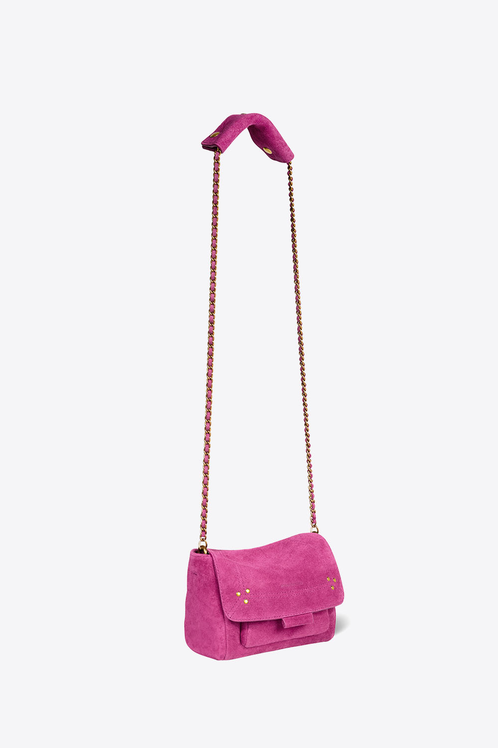 Jérôme Dreyfuss Sac Lulu S – Cuir Suédé Orchidée