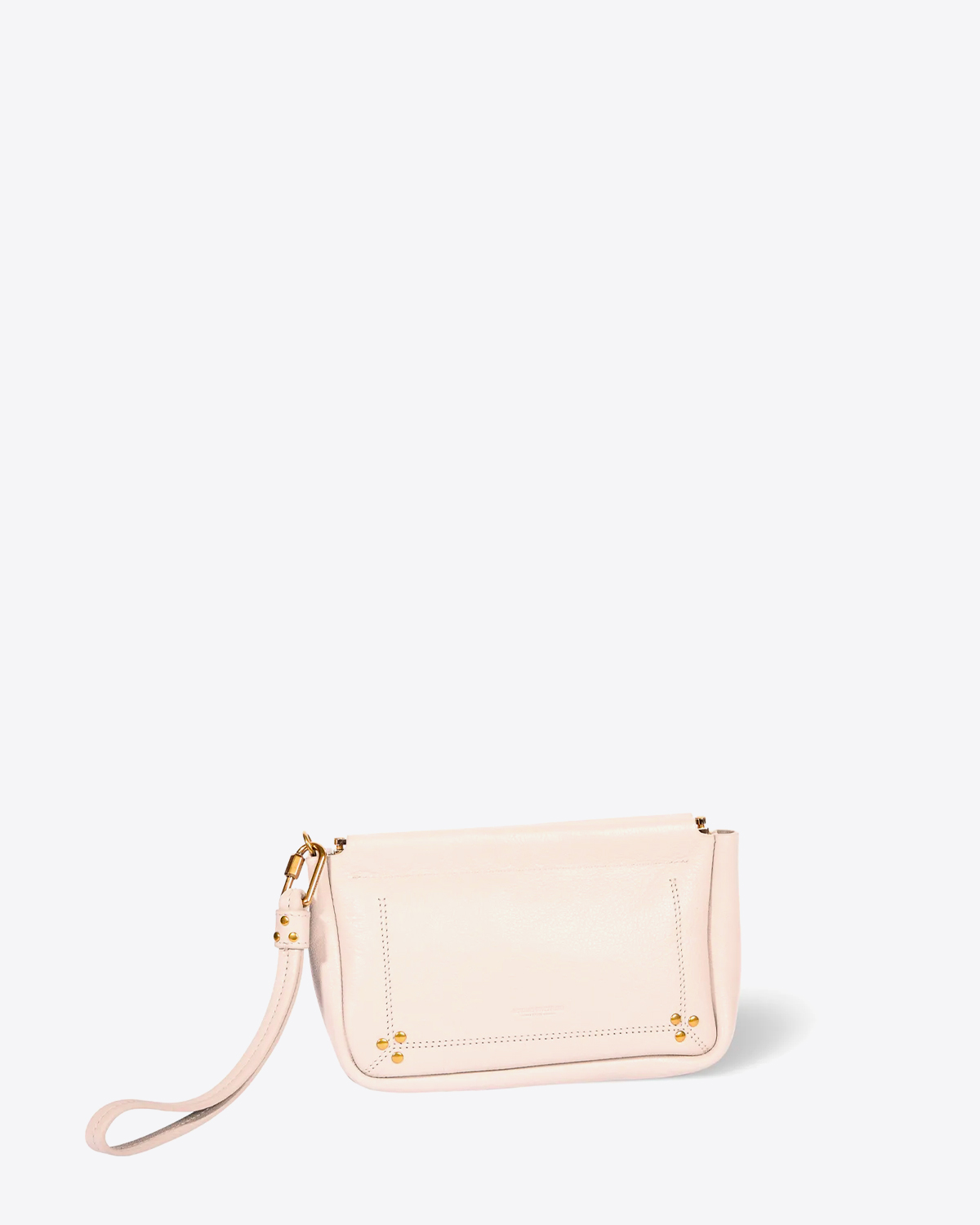 Jérôme Dreyfuss Pochette Clap M – Cuir Ecru Grainé