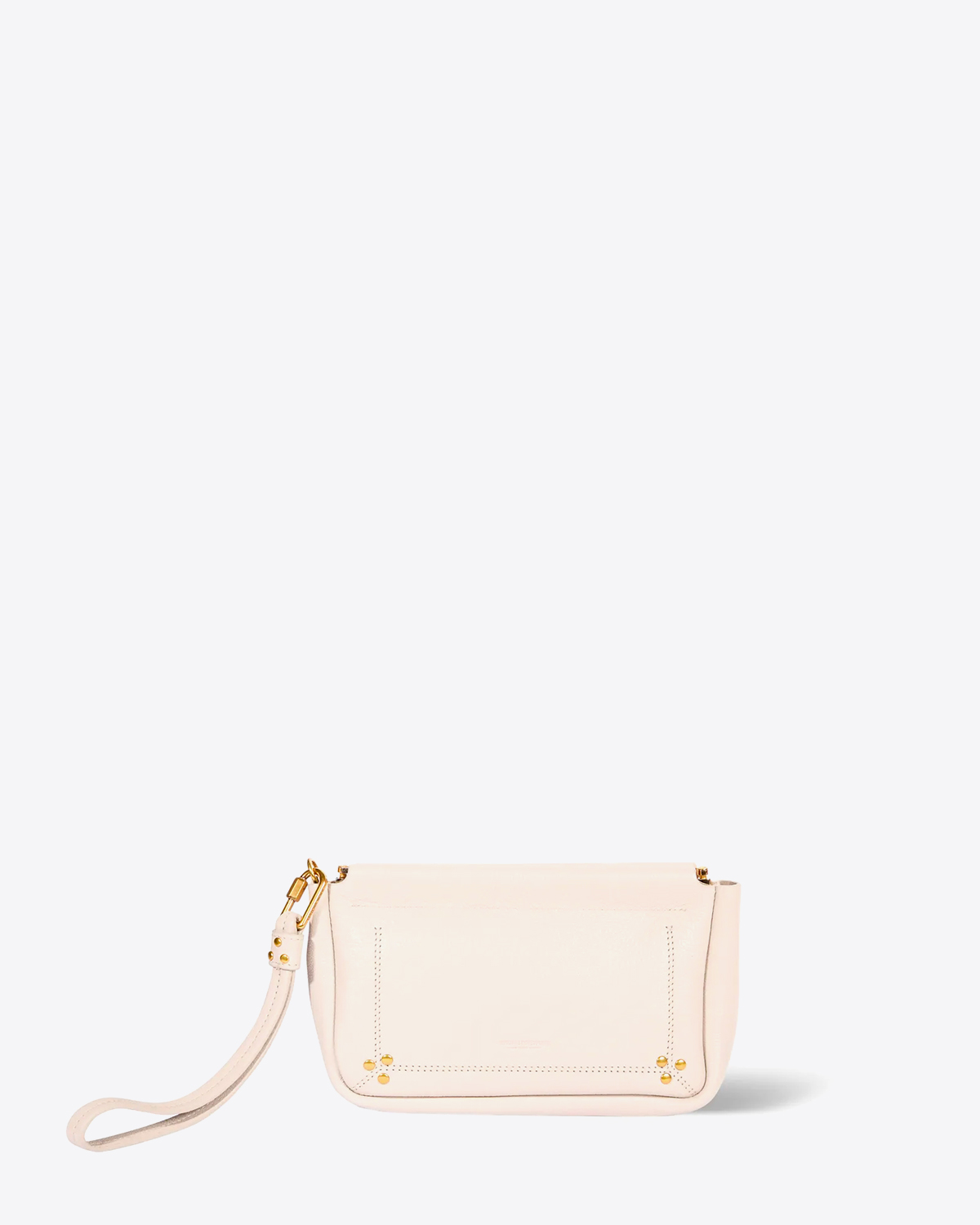 Jérôme Dreyfuss Pochette Clap M – Cuir Ecru Grainé