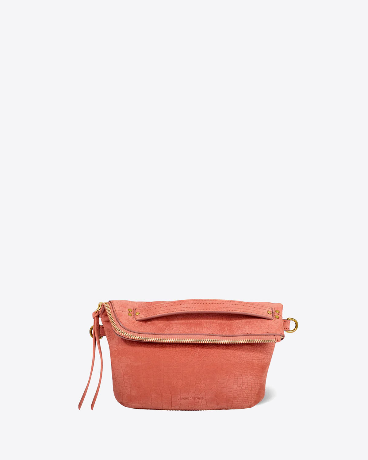 Jérôme Dreyfuss Pochette Lucky – Cuir Imprimé Terracotta