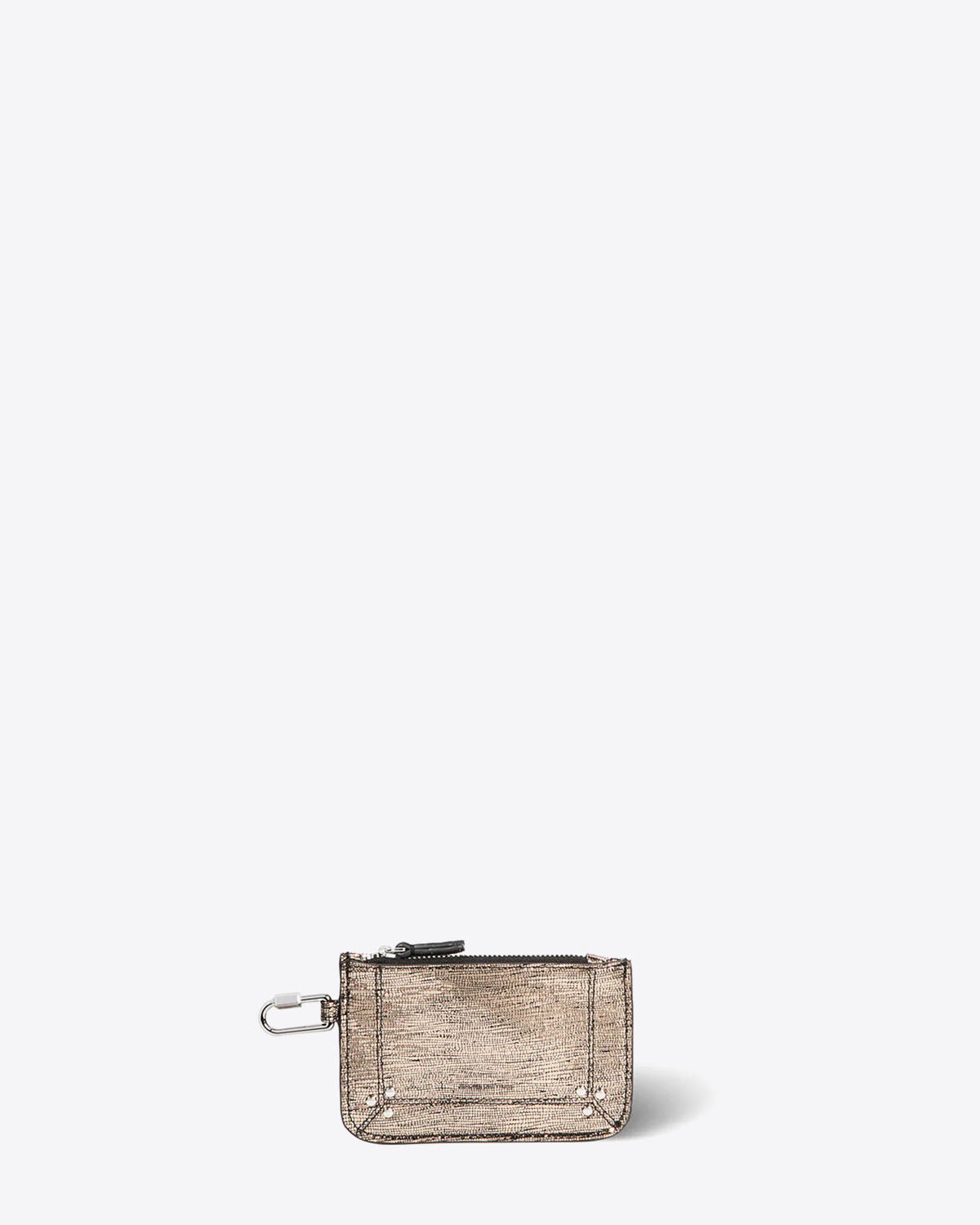 Jérôme Dreyfuss Pochette Popoche XS – Cuir Lamé Champagne