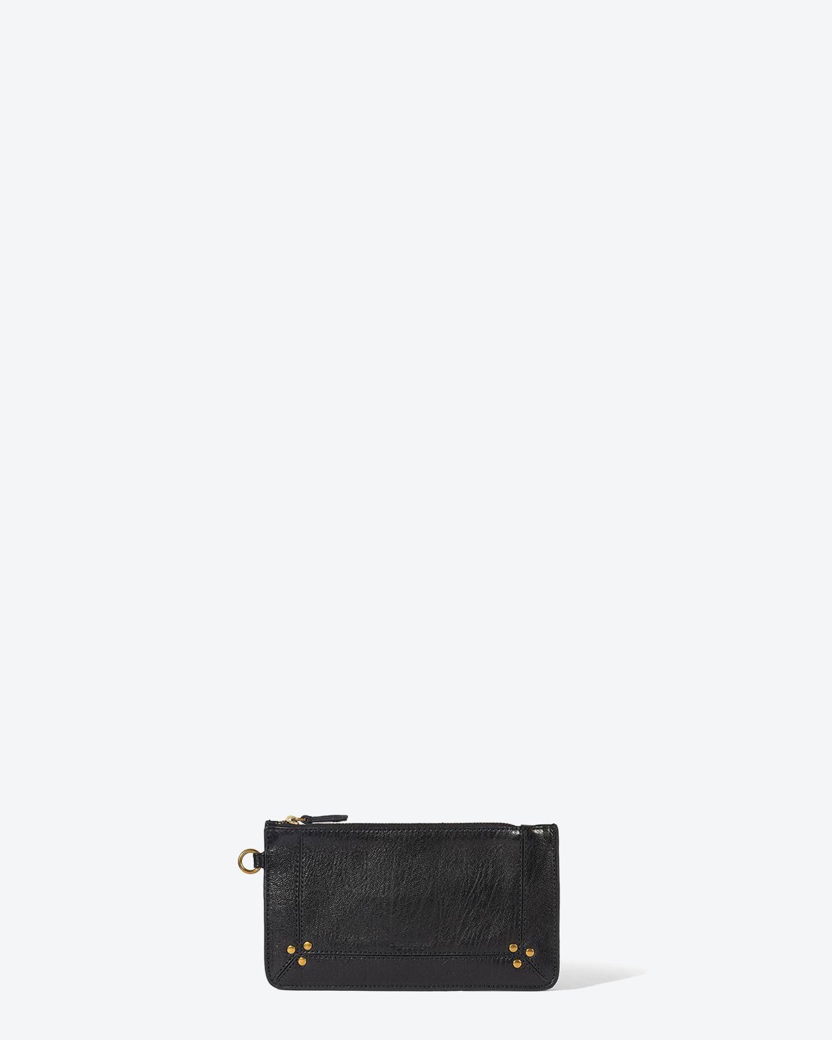 Jérôme Dreyfuss Pochette Popoche S – Cuir Chèvre Noir Brass
