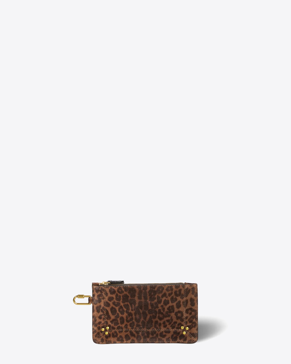 Jérôme Dreyfuss Pochette Popoche S – Cuir Suédé Léopard Naturel