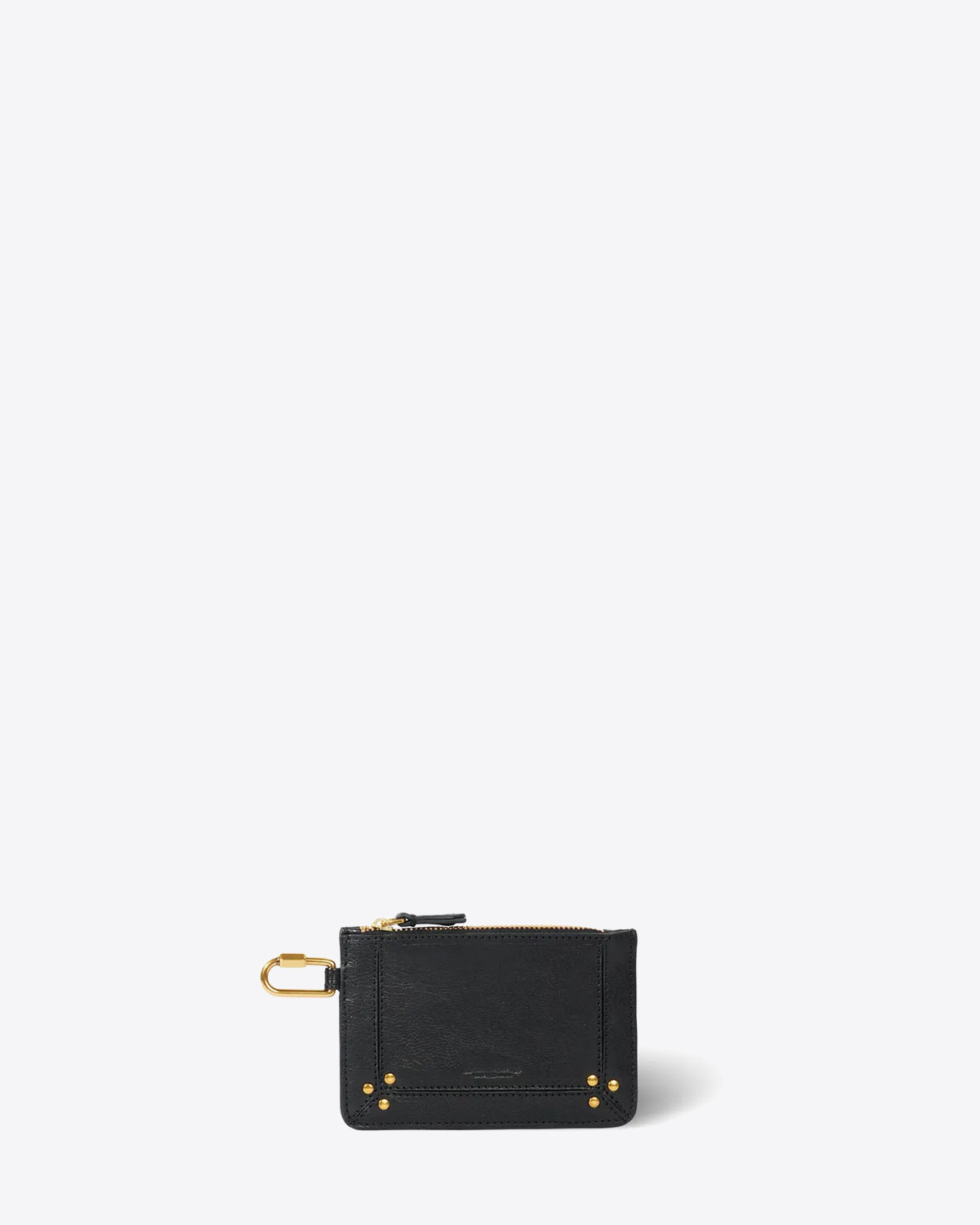 Jérôme Dreyfuss Pochette Popoche XS – Cuir Chèvre Noir Brass