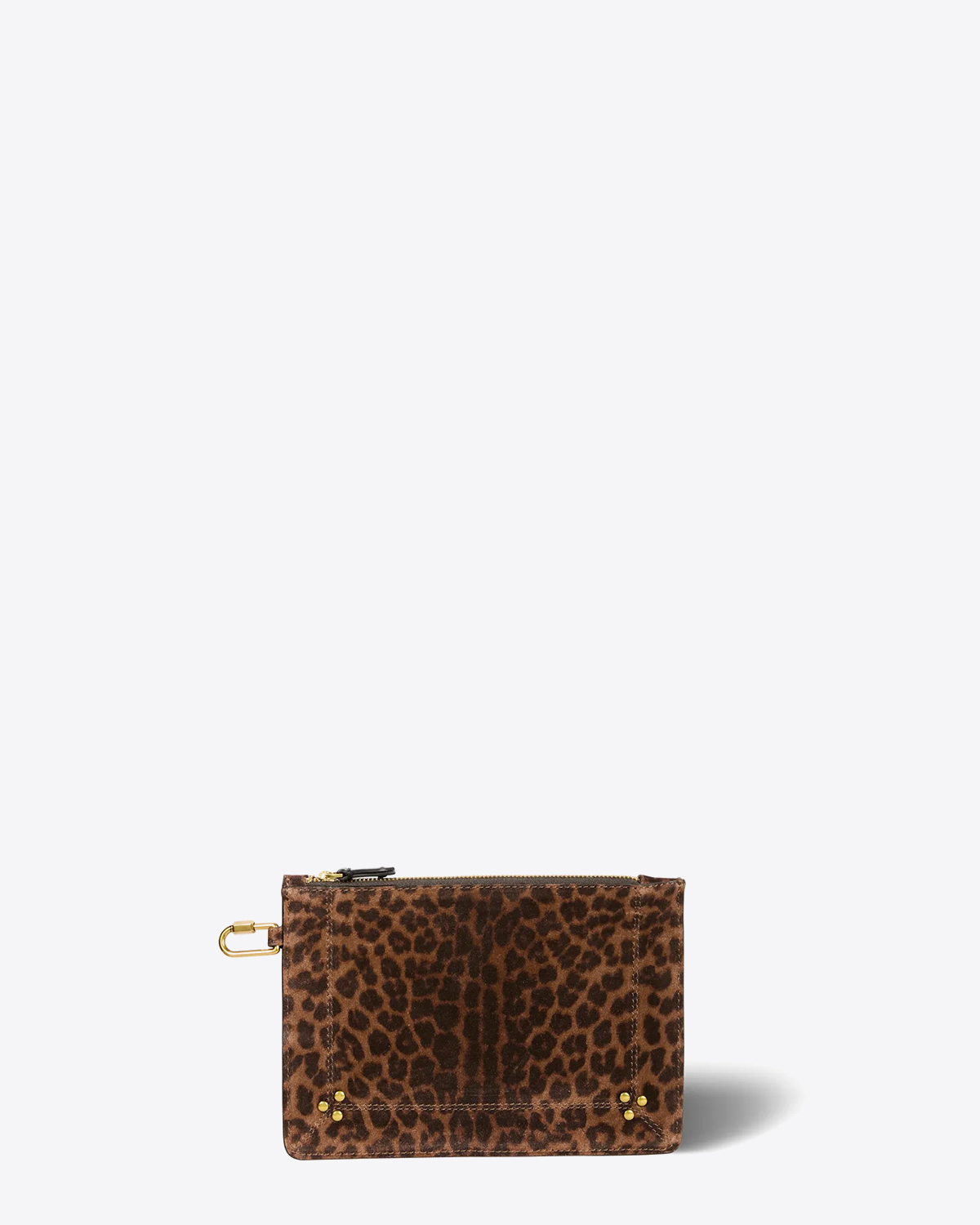 Jérôme Dreyfuss Pochette Popoche M – Cuir Suédé Léopard Naturel