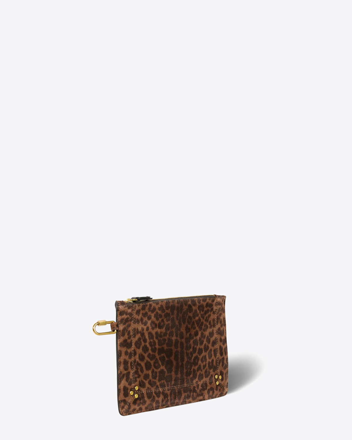 Jérôme Dreyfuss Pochette Popoche M – Cuir Suédé Léopard Naturel