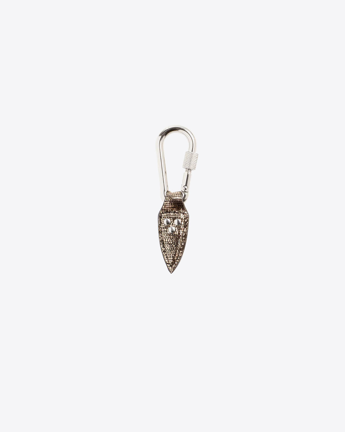 Jérôme Dreyfuss Porte-Clés – Cuir Lamé Champagne