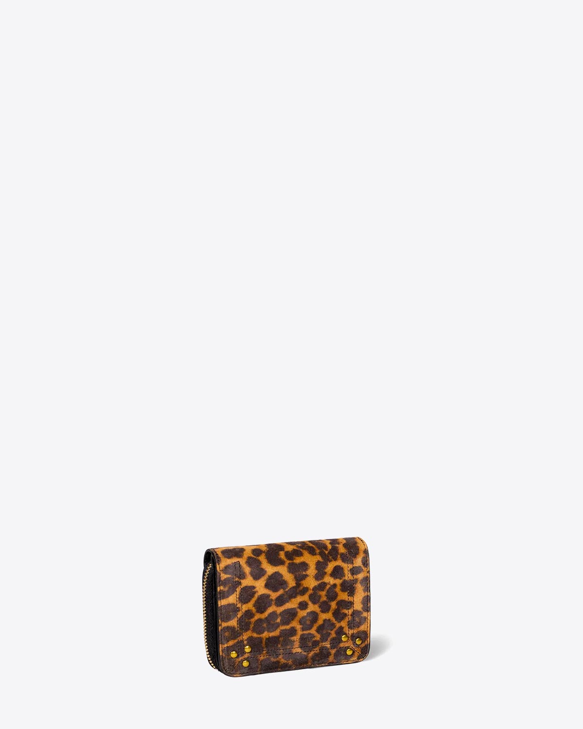 Jérôme Dreyfuss Portefeuille André – Cuir Suédé Léopard Chamois
