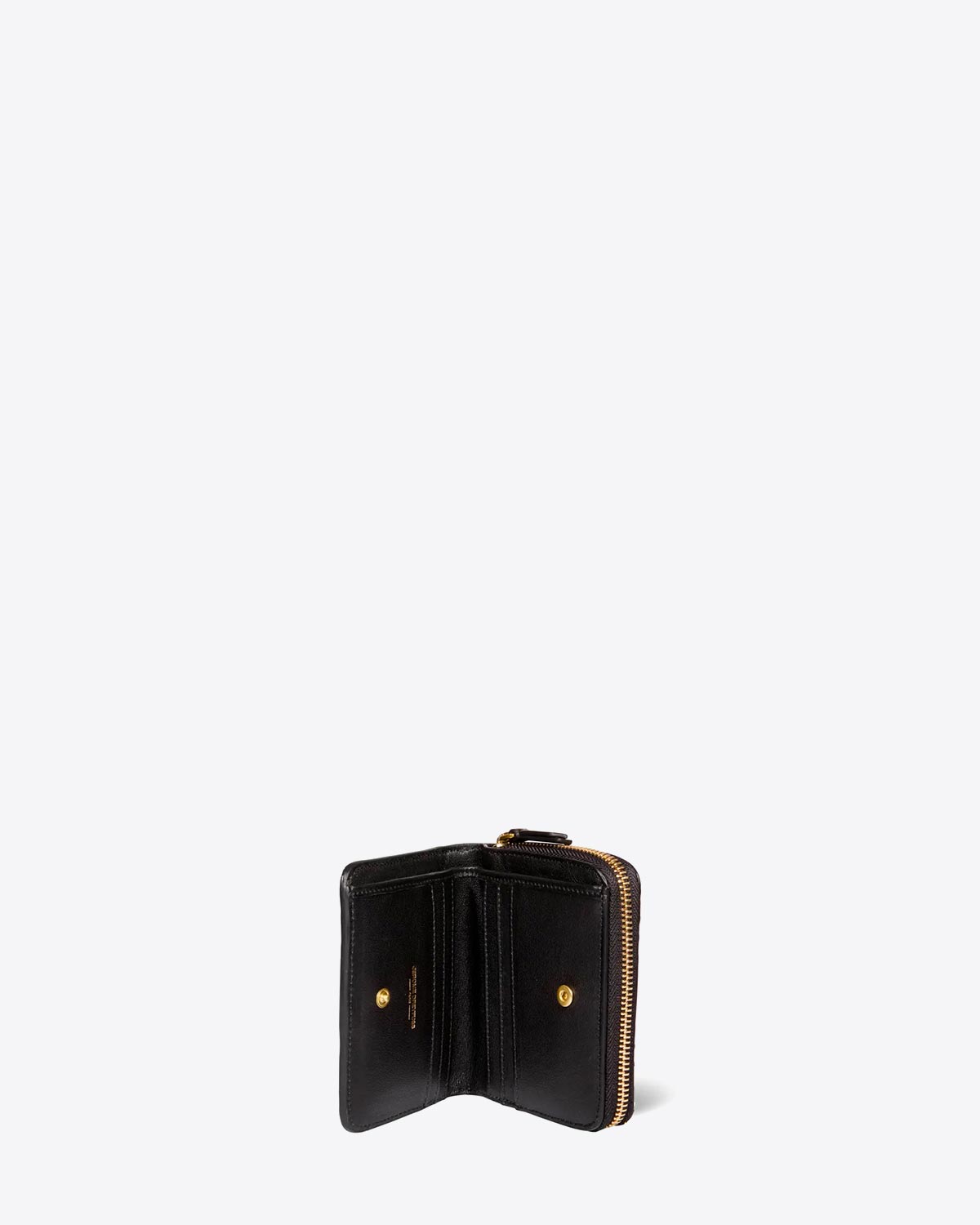 Portefeuille André Jérôme Dreyfuss en cuir python noir. Vue ouvert. 