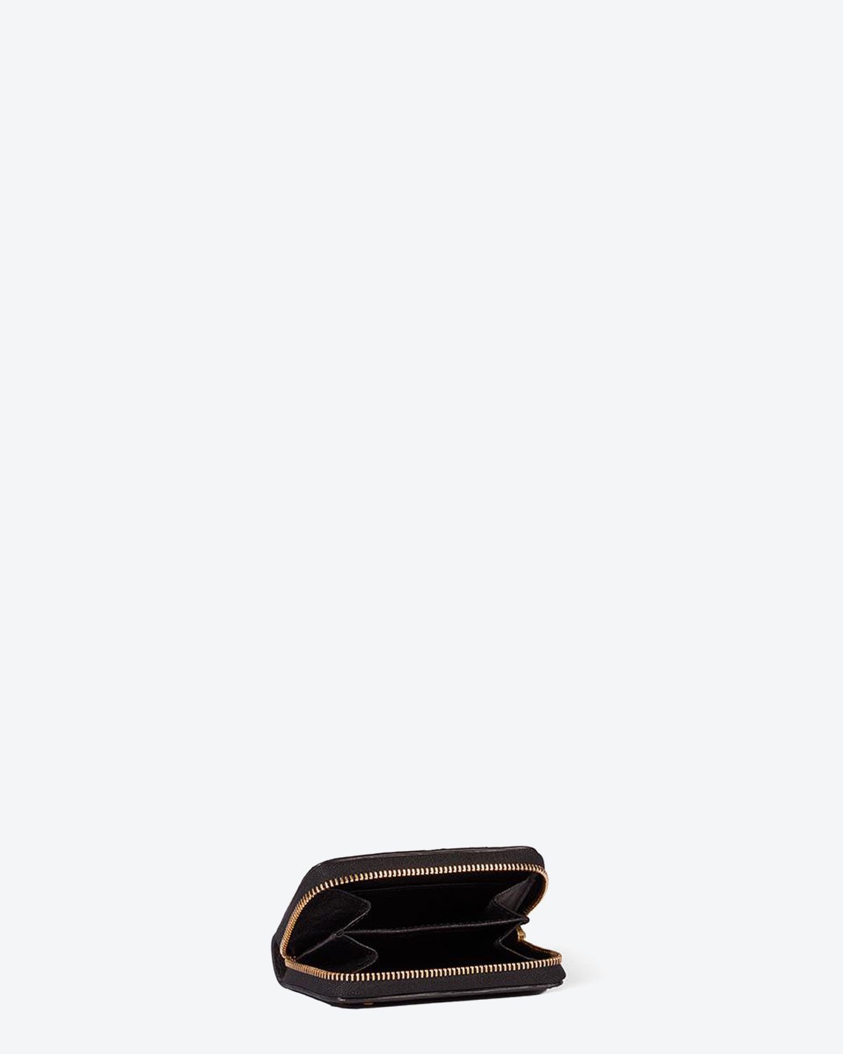 Portefeuille Henri Jérôme Dreyfuss en cuir noir bubble. Vue ouvert. 