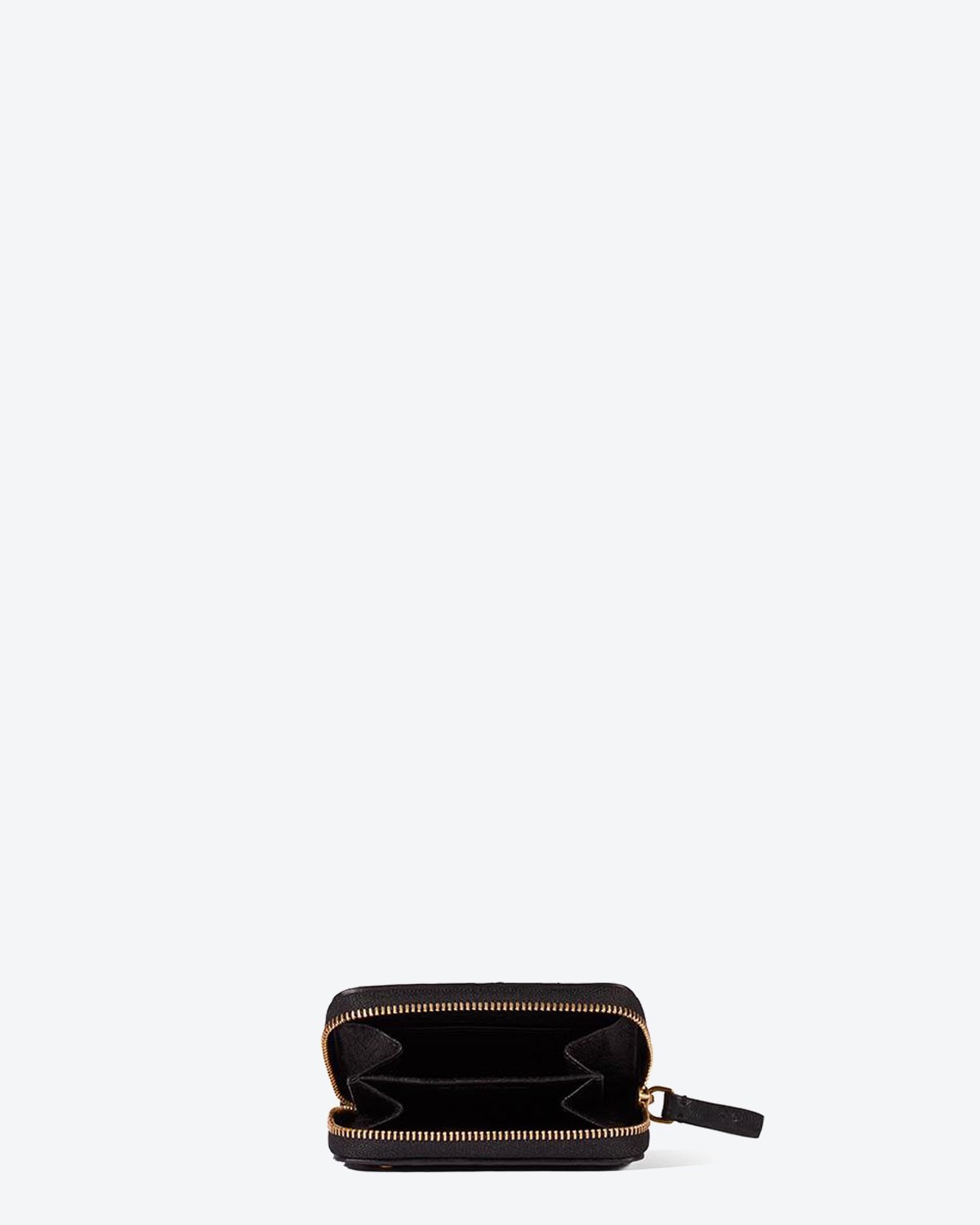 Portefeuille Henri Jérôme Dreyfuss en cuir noir bubble. Vue face ouvert. 
