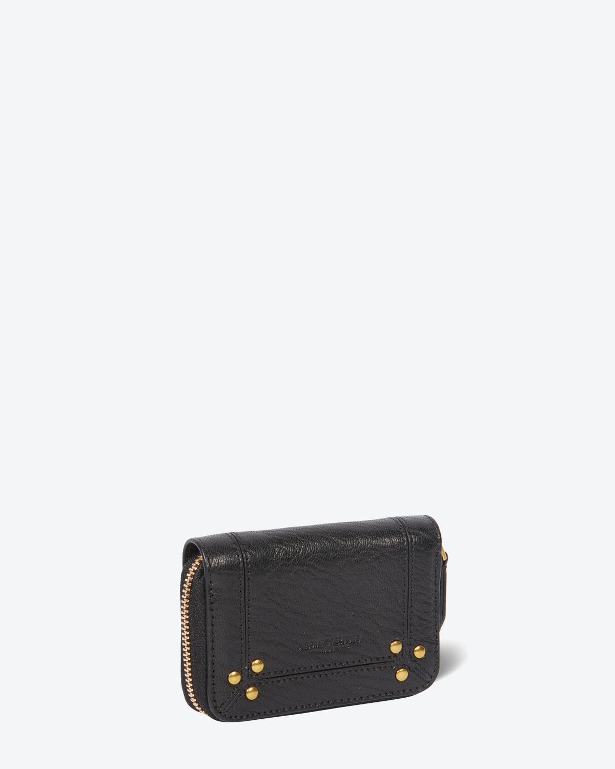 Jérôme Dreyfuss Porte-Monnaie Henri  – Cuir Chèvre Noir