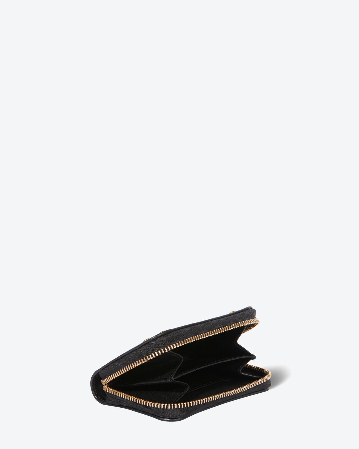 Portefeuille Henri Jérôme Dreyfuss en cuir chèvre noir. 