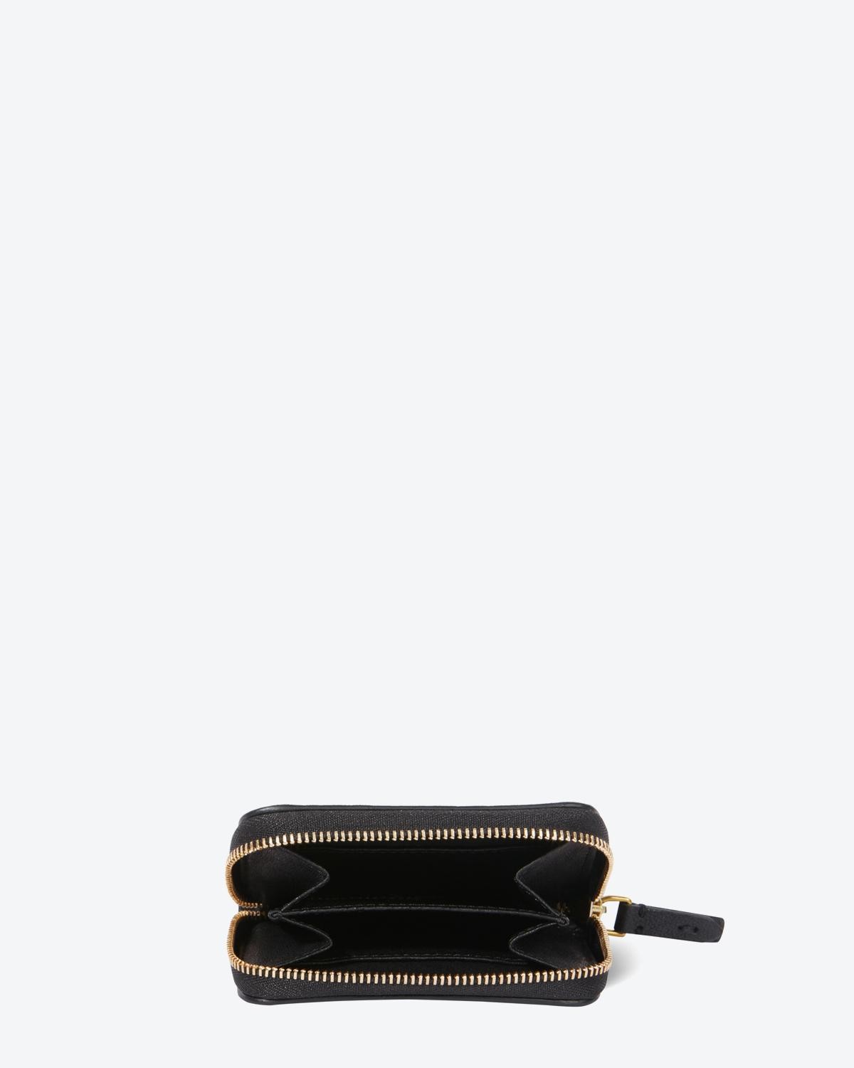 Portefeuille Henri Jérôme Dreyfuss en cuir chèvre noir. 