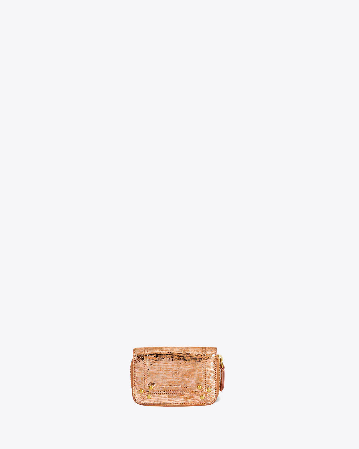 Jérôme Dreyfuss Porte-Monnaie Henri – Cuir Lamé Rose Gold