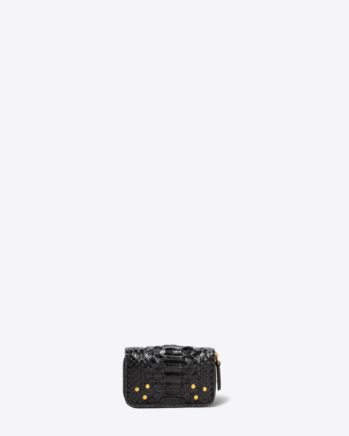 Jérôme Dreyfuss Porte-Monnaie Henri – Cuir Python Noir