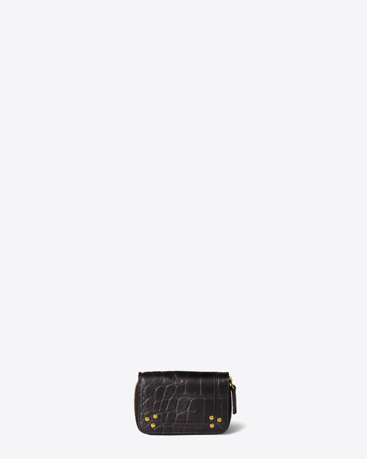 Jérôme Dreyfuss Porte-Monnaie Henri – Cuir Vachette Croco Noir