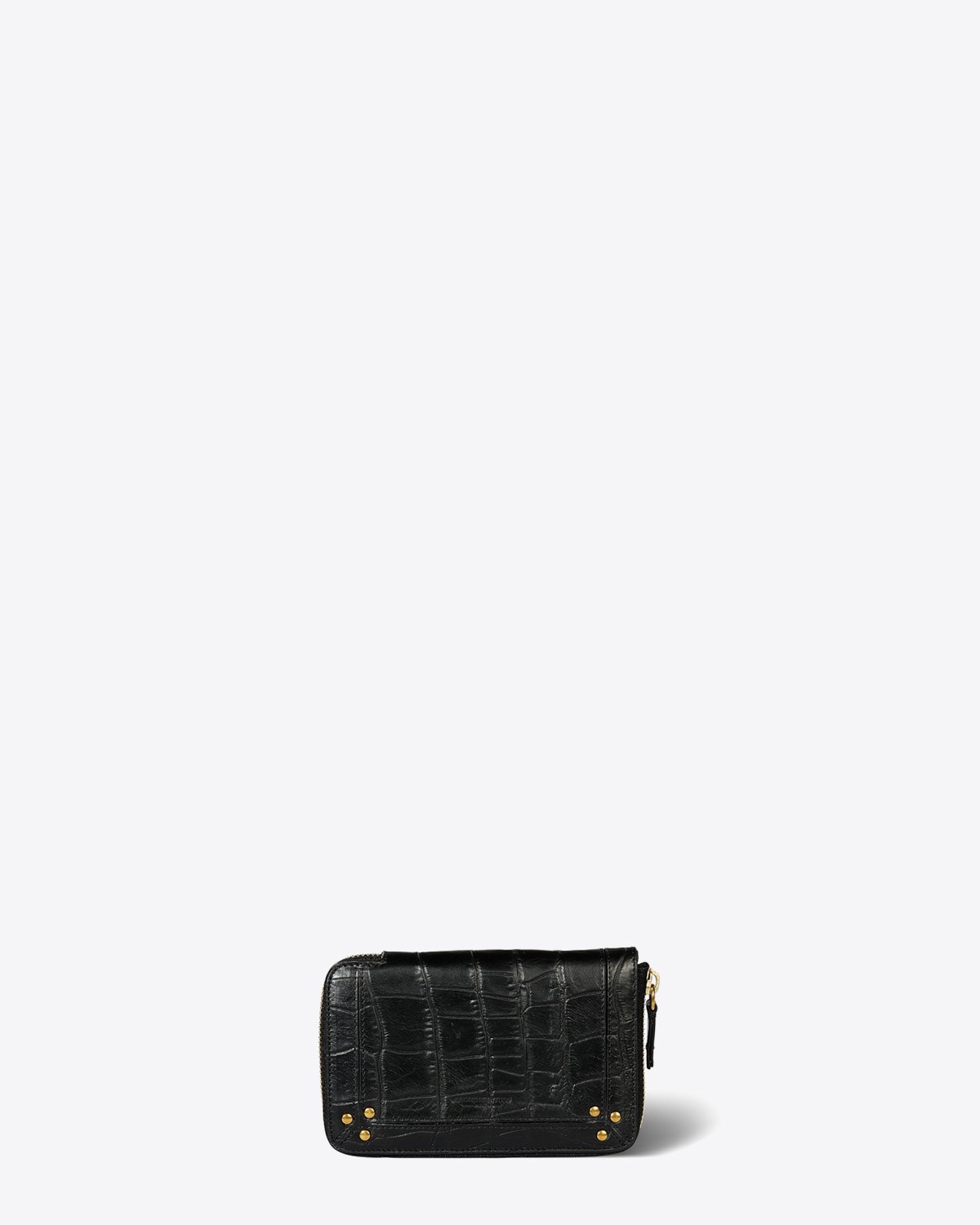 Jérôme Dreyfuss Portefeuille Julien – Cuir Vachette Croco Noir