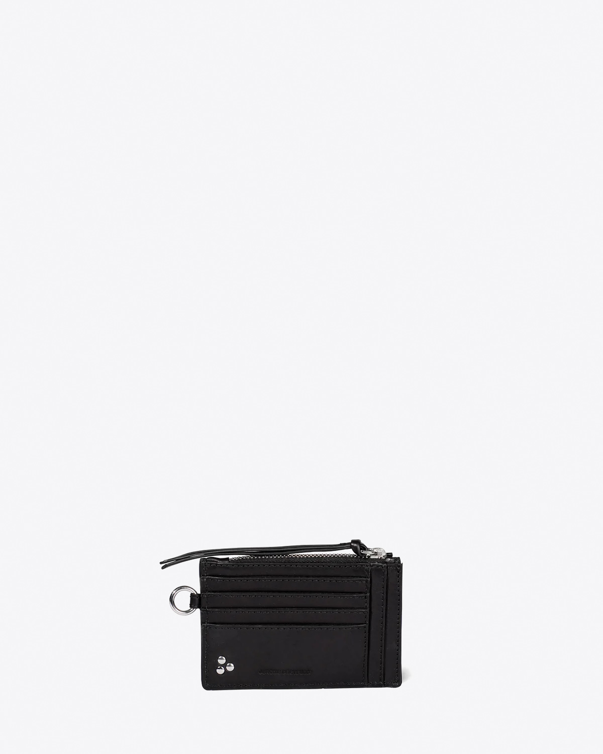 Jérôme Dreyfuss Porte-Cartes Lucky – Cuir Chèvre Noir Silver