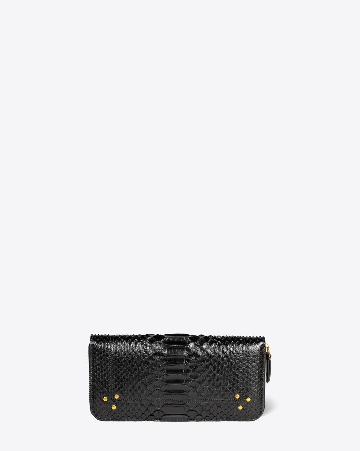 Jérôme Dreyfuss Portefeuille Malcom – Cuir Python Noir