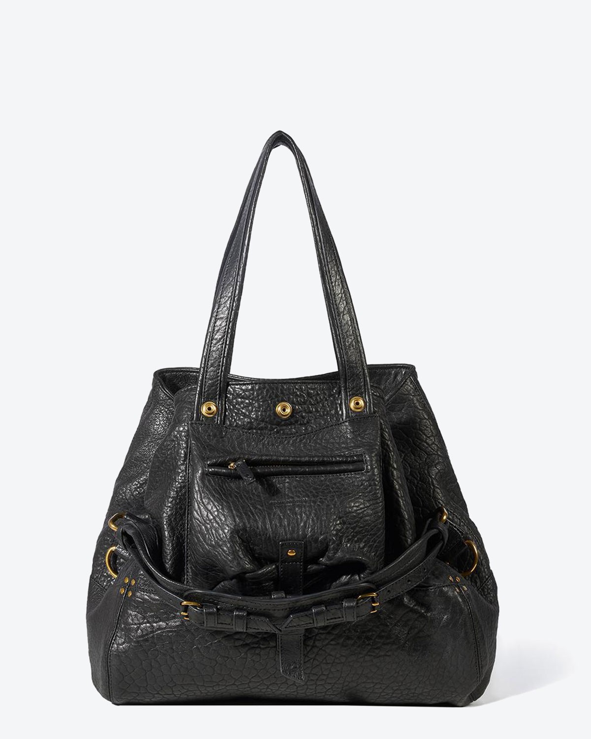Jérôme Dreyfuss Sac Billy M – Cuir Agneau Noir Bubble