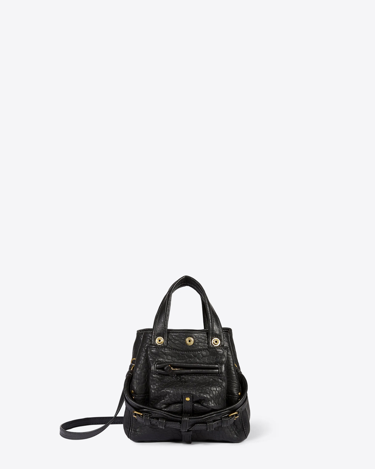 Jérôme Dreyfuss Sac Billy Nano – Cuir Noir Bubble