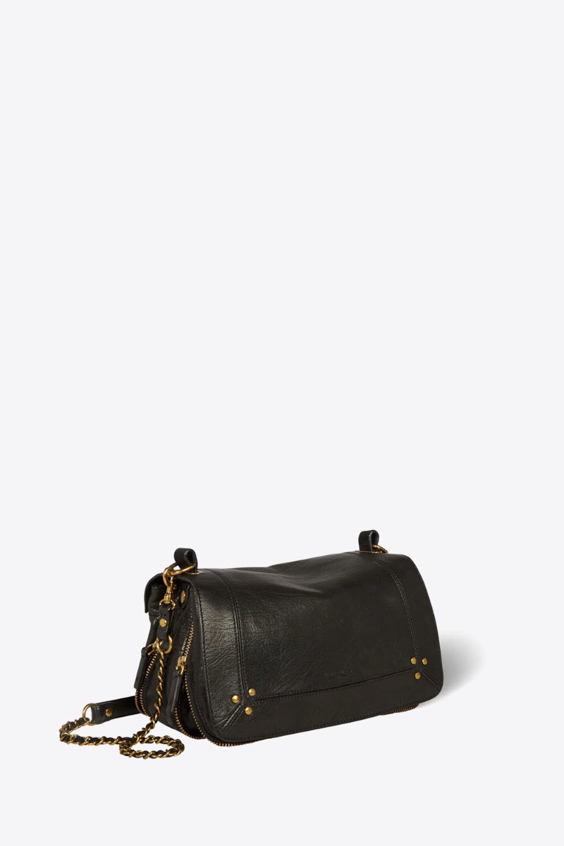 Jérôme Dreyfuss Sac Bobi – Cuir Chèvre Noir
