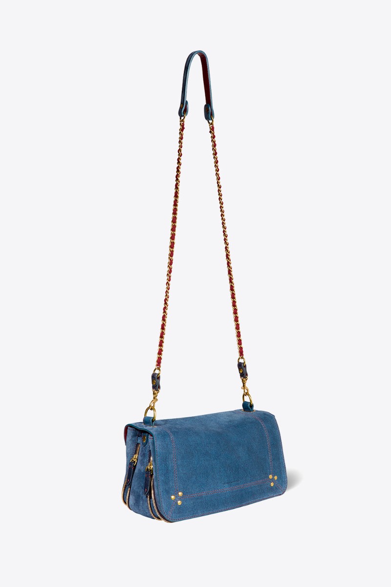 Jérôme Dreyfuss Sac Bobi – Cuir Suédé Jeans