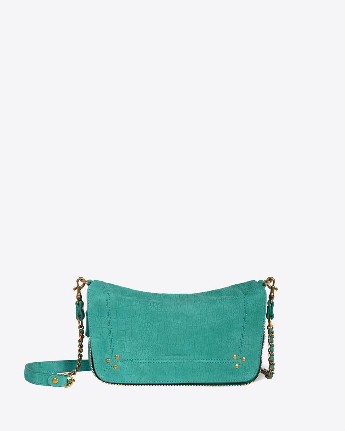 Jérôme Dreyfuss Sac Bobi S – Cuir Imprimé Croco Agave