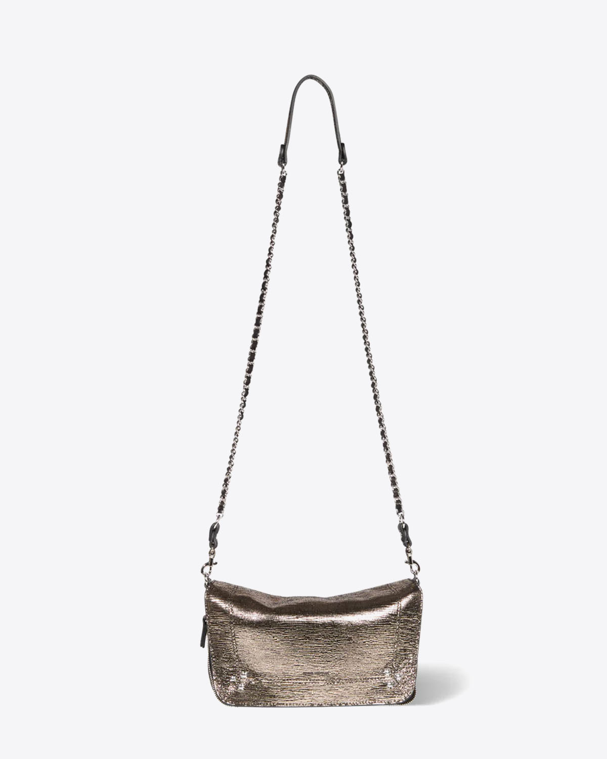 Jérôme Dreyfuss Sac Bobi S – Cuir Lamé Champagne