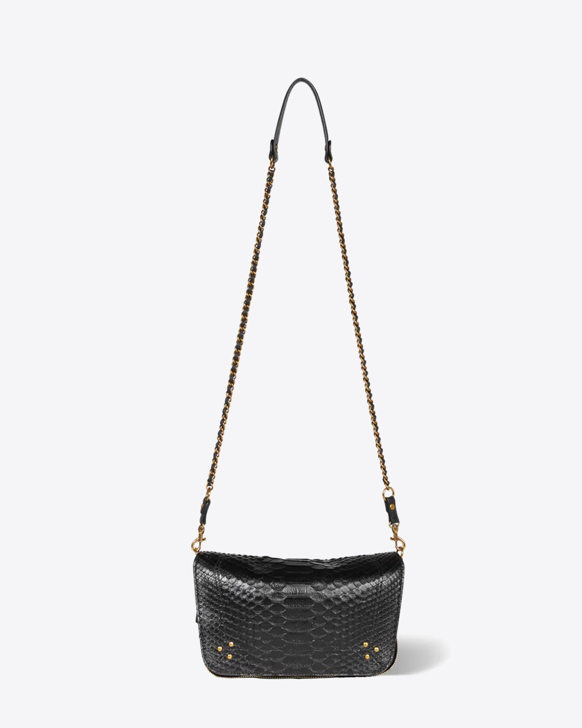 Jérôme Dreyfuss Sac Bobi S – Cuir Python Noir