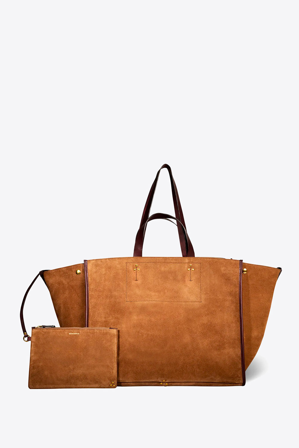 Jérôme Dreyfuss Sac Léon L – Cuir Suédé Tabac