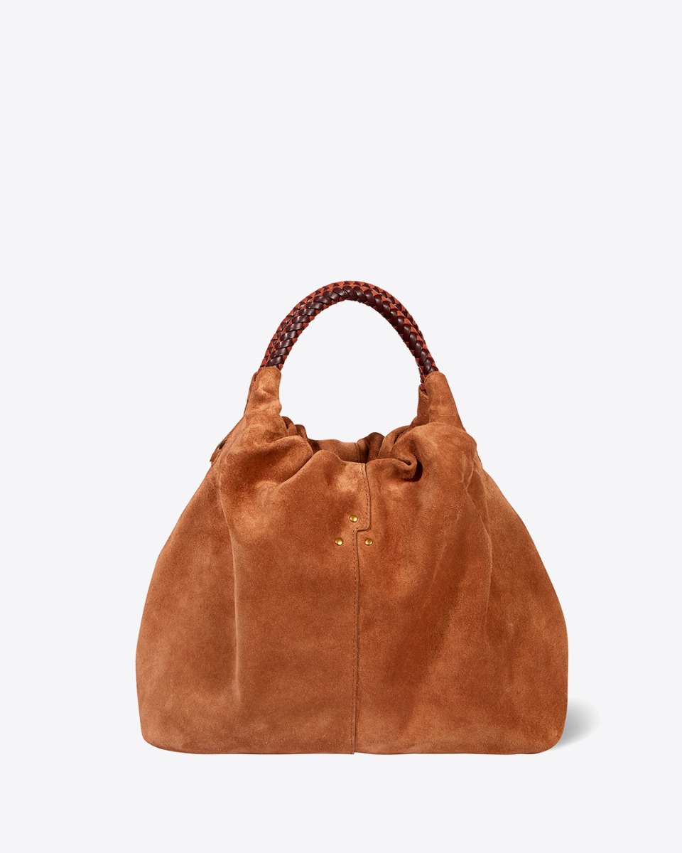 Jérôme Dreyfuss Sac Gordi M – Cuir Suédé Caramel