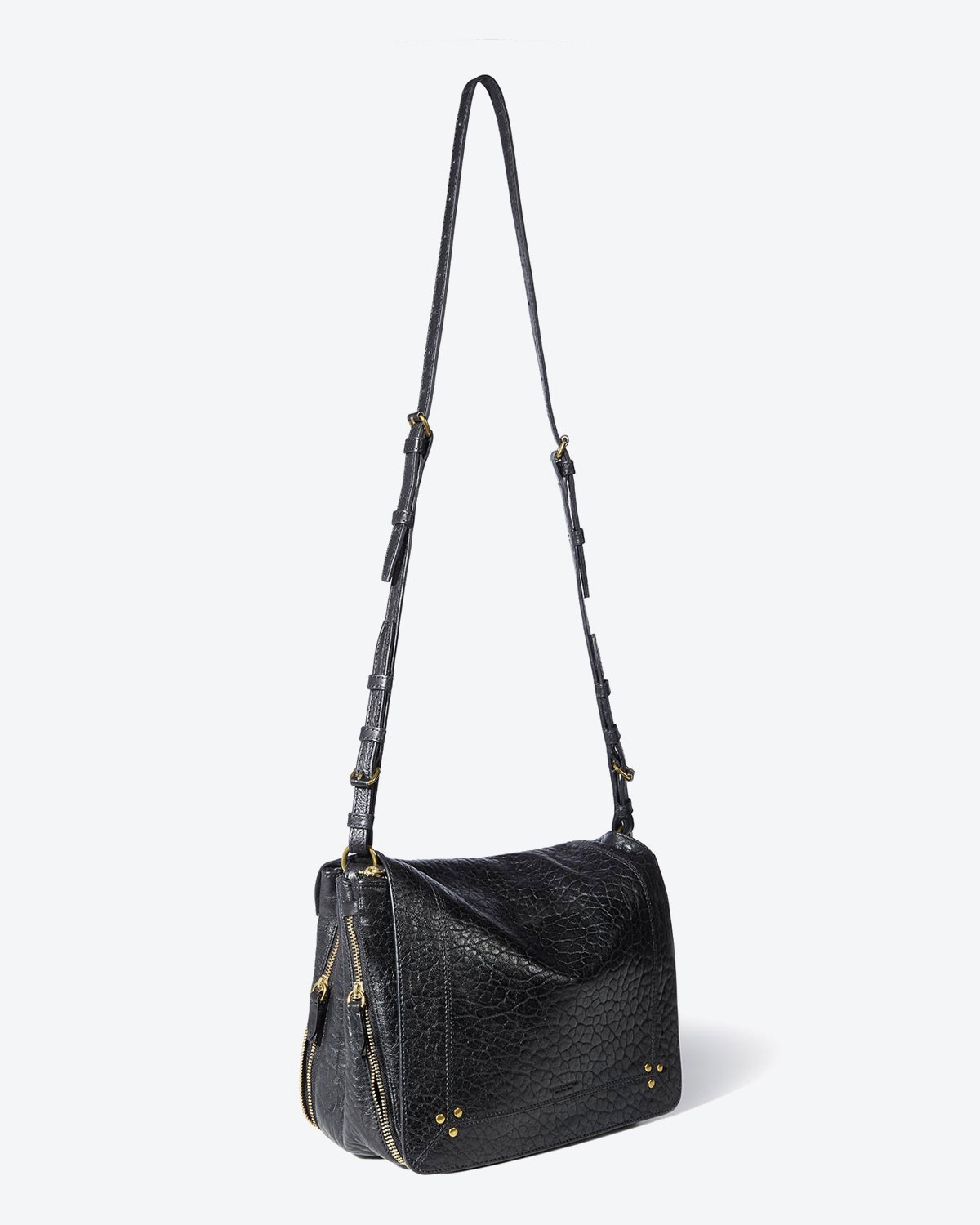 Jérôme Dreyfuss Sac Igor – Cuir Agneau Noir Bubble
