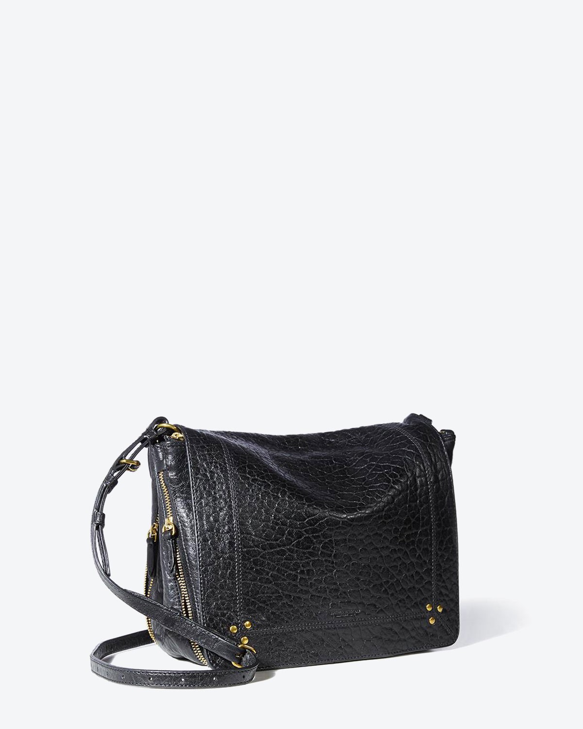 Sac Igor Jérôme Dreyfuss en cuir bubble noir. 