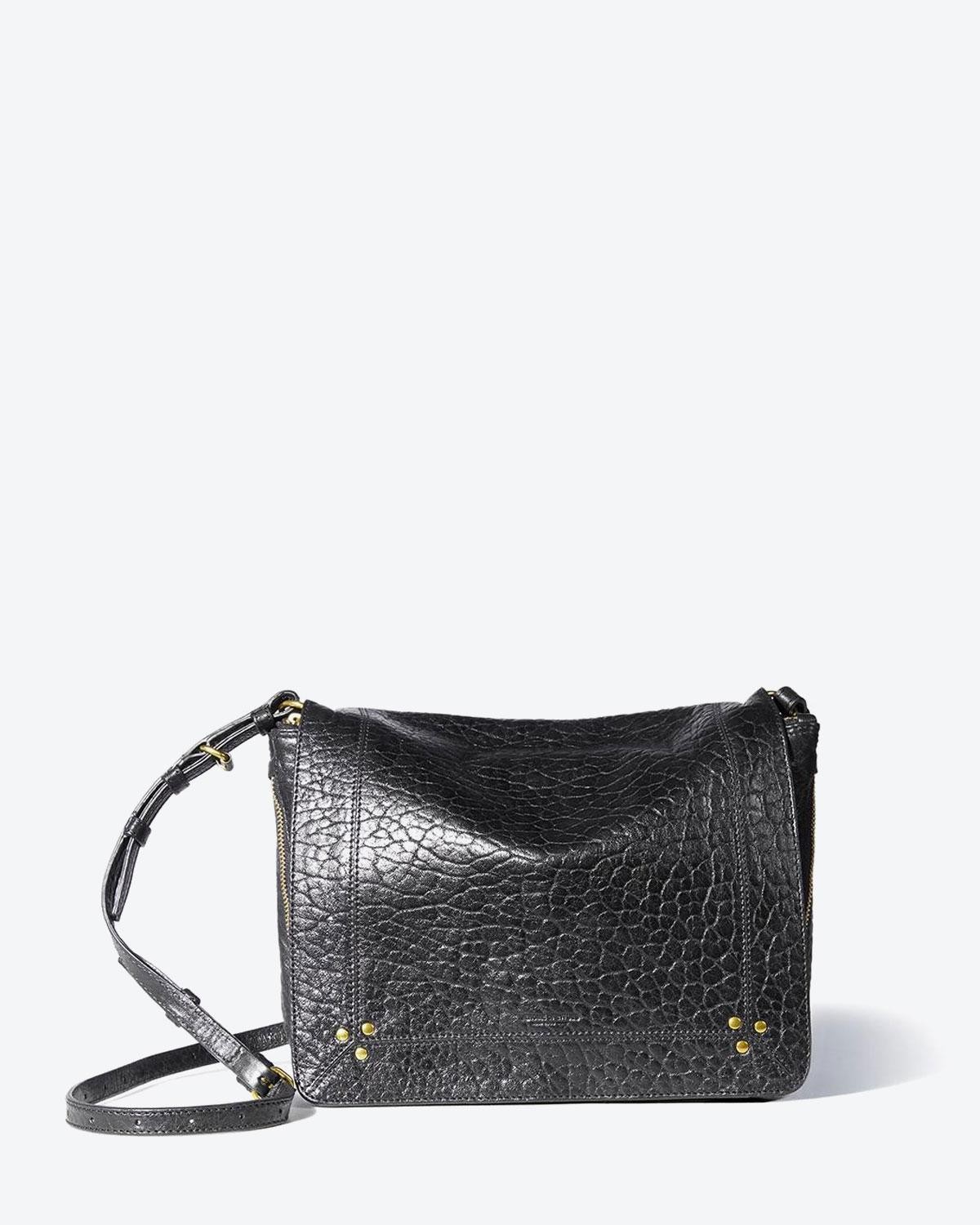 Sac Igor Jérôme Dreyfuss en cuir bubble noir. 