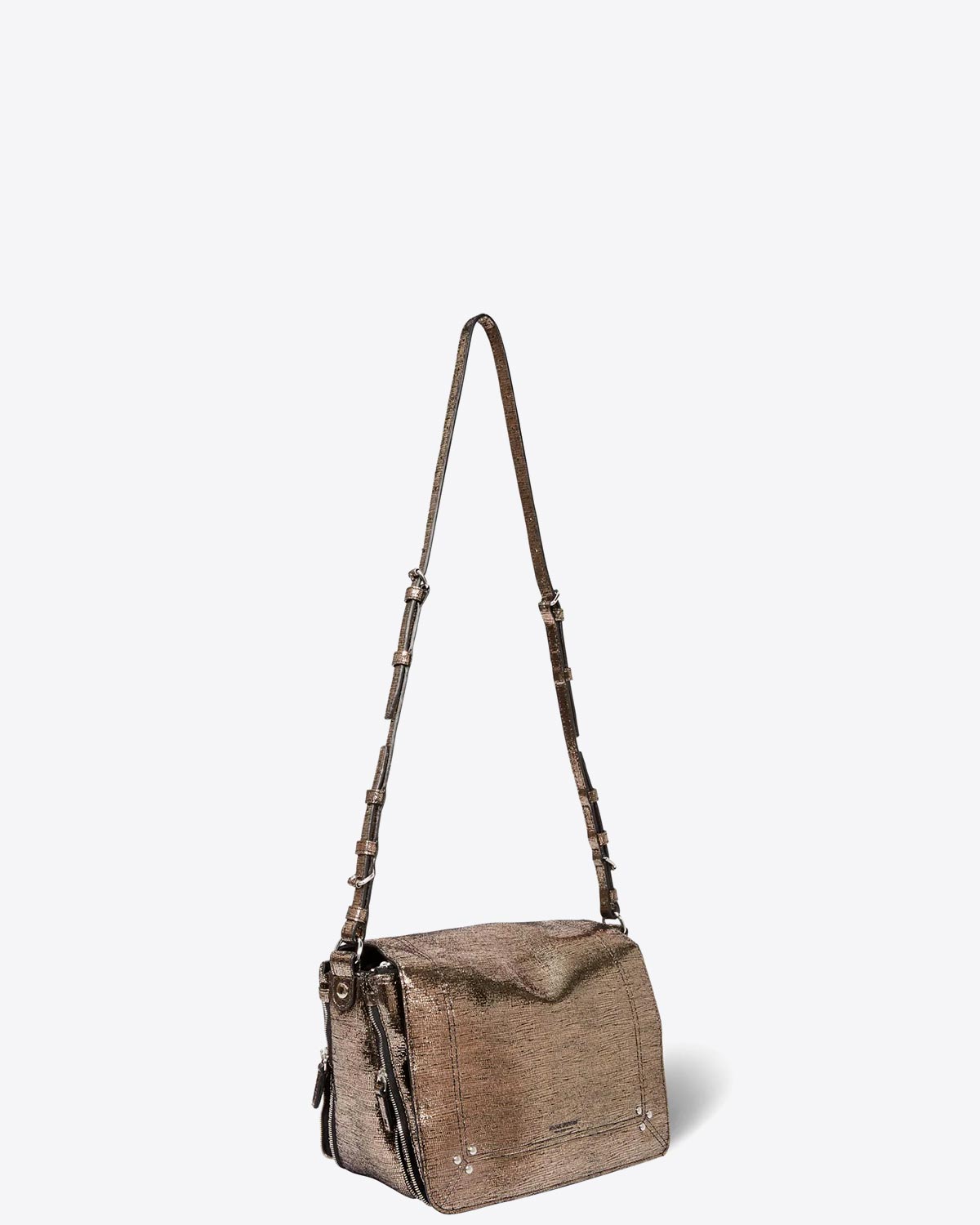Jérôme Dreyfuss Sac Igor – Cuir Lamé Champagne