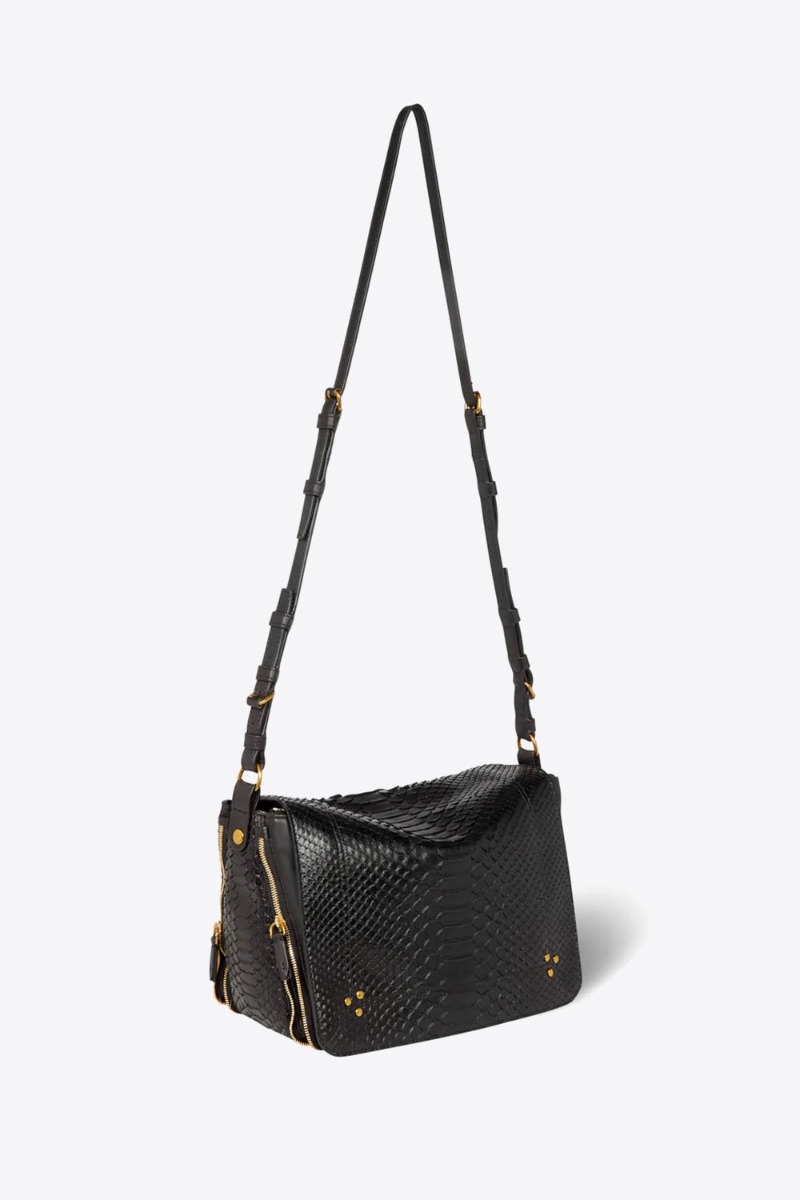 Jérôme Dreyfuss Sac Igor – Cuir Python Noir