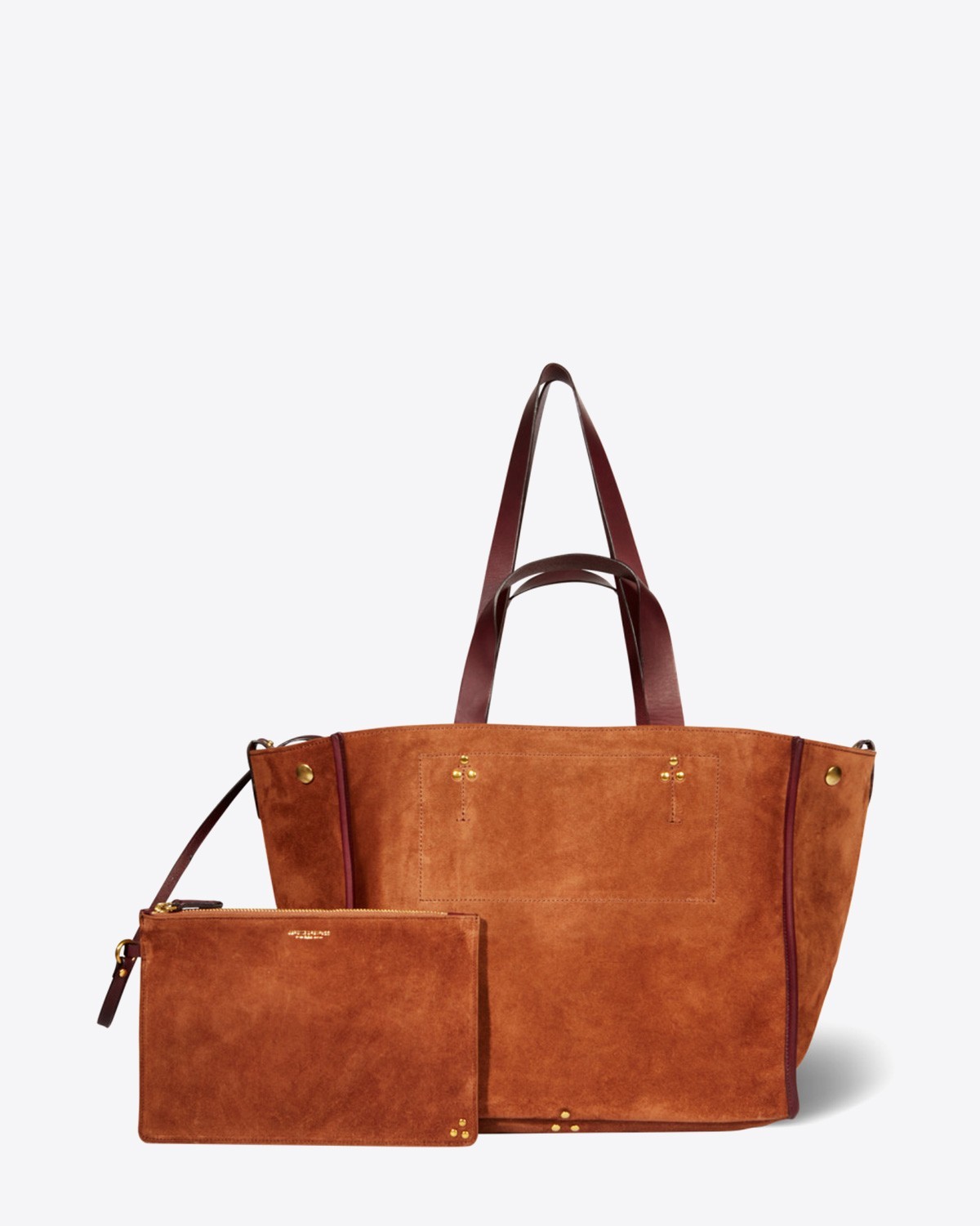 Jérôme Dreyfuss Sac Léon M – Cuir Suédé Tabac