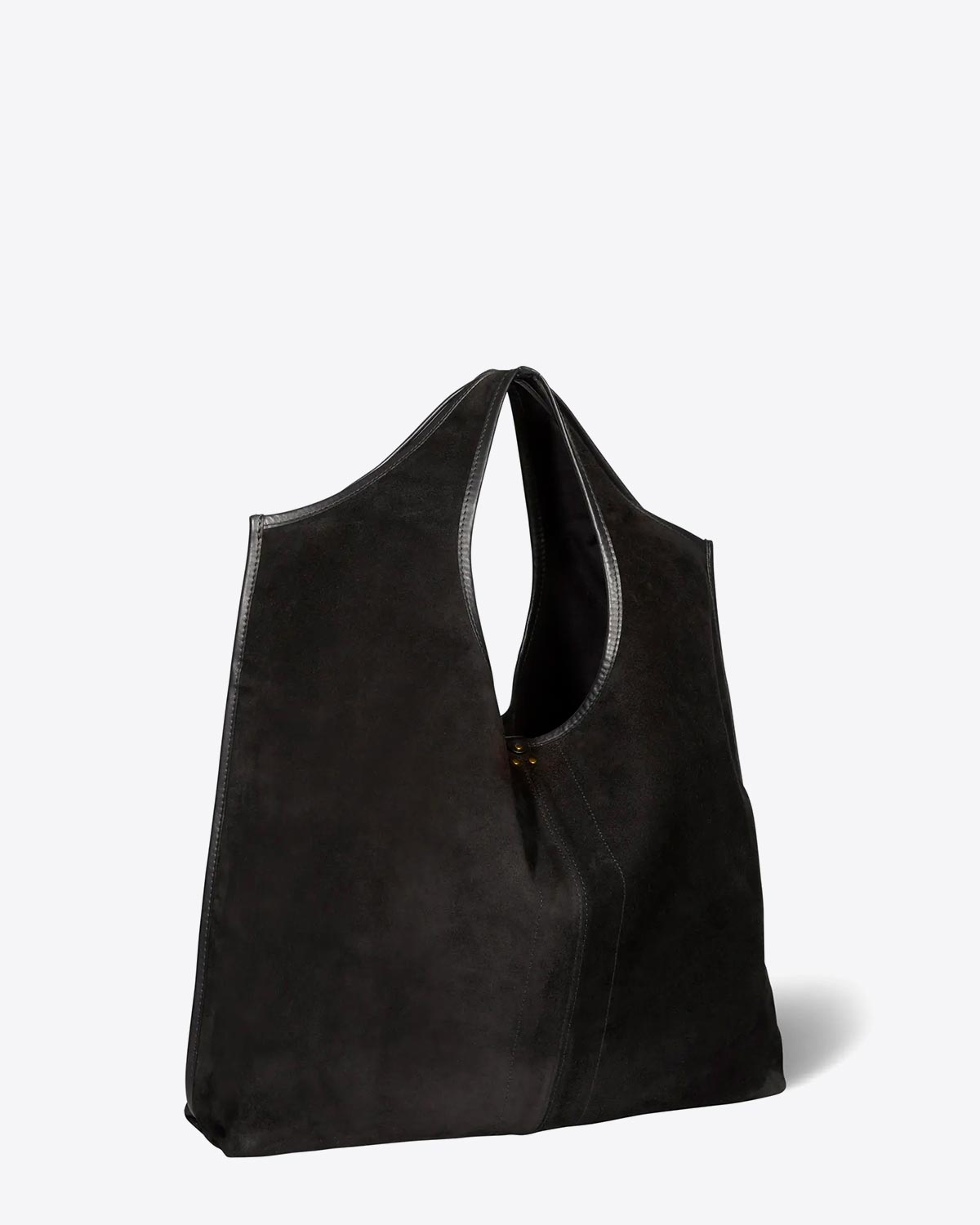 Jérôme Dreyfuss Sac Paco Cuir Velours Suédé Noir