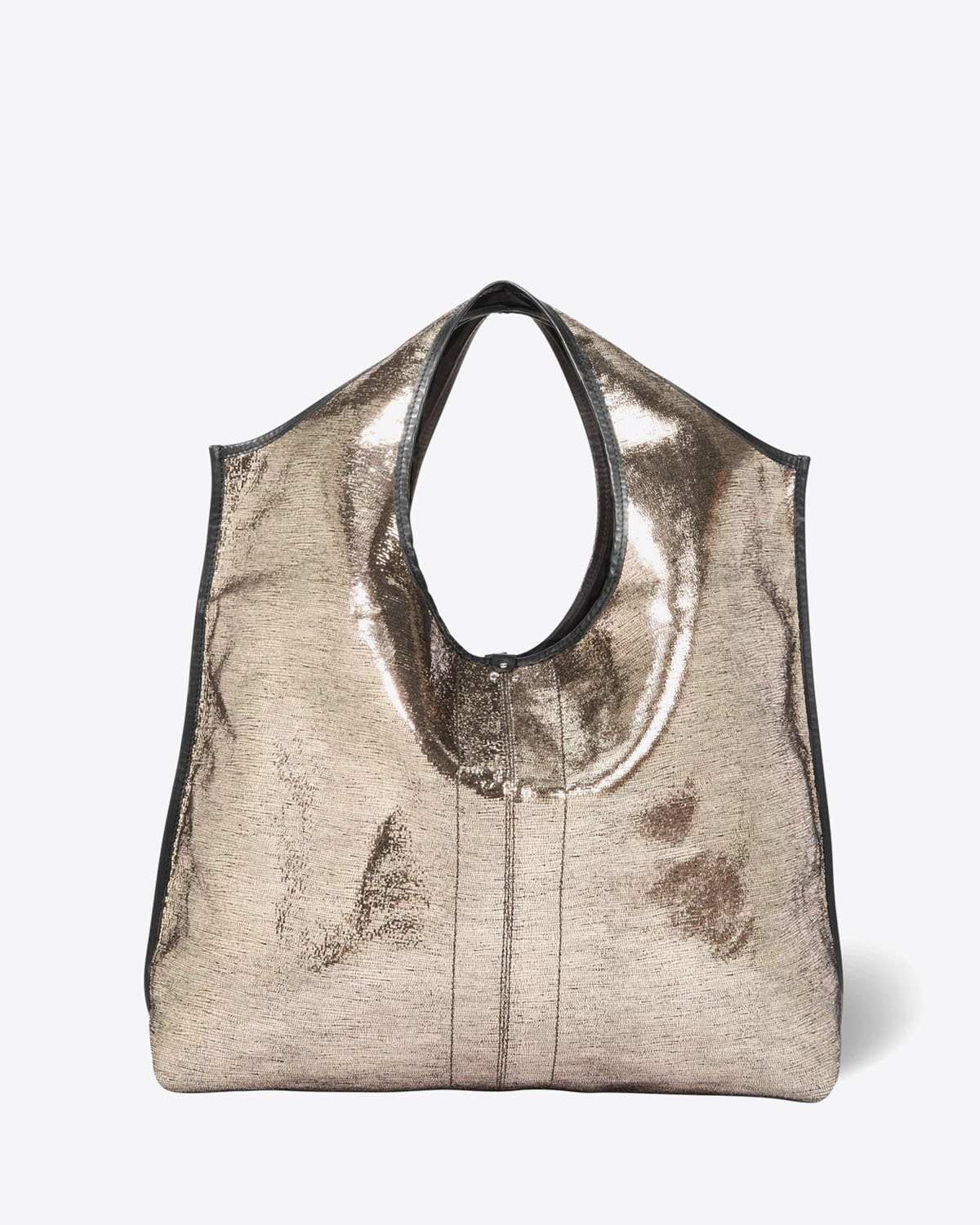 Jérôme Dreyfuss Sac Paco – Cuir Lamé Champagne
