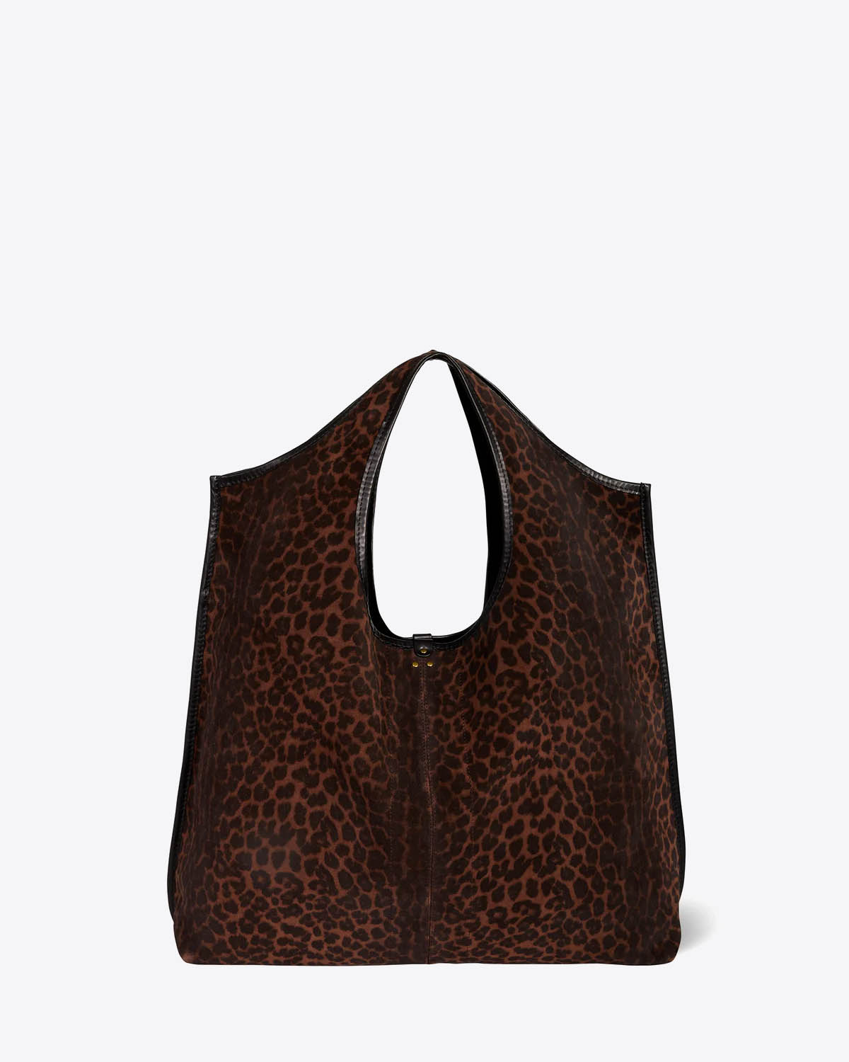 Jérôme Dreyfuss Sac Paco – Cuir Suédé Léopard Naturel